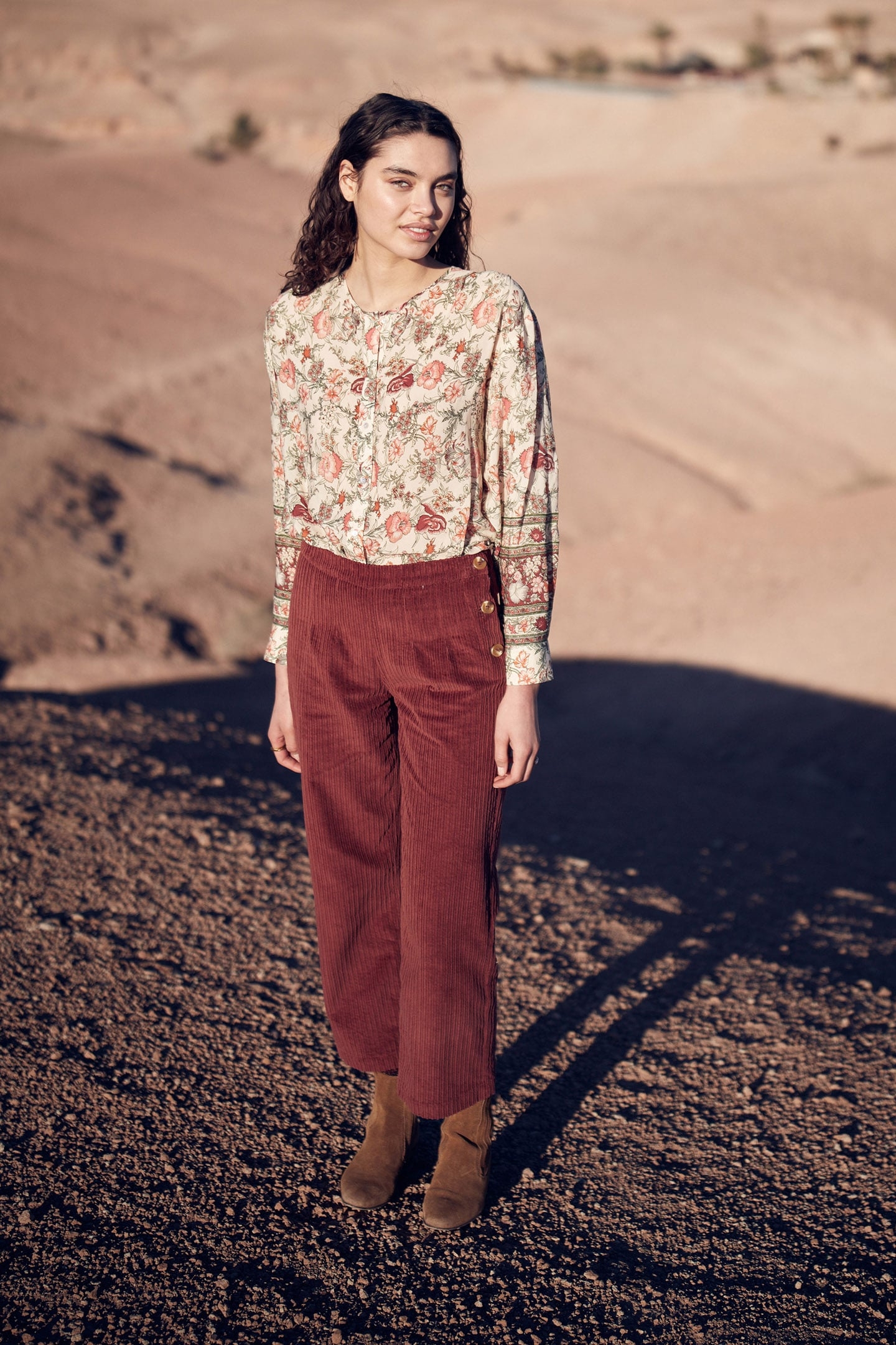 BLOUSE BERNA CREAM POPPY MEMORIES 1