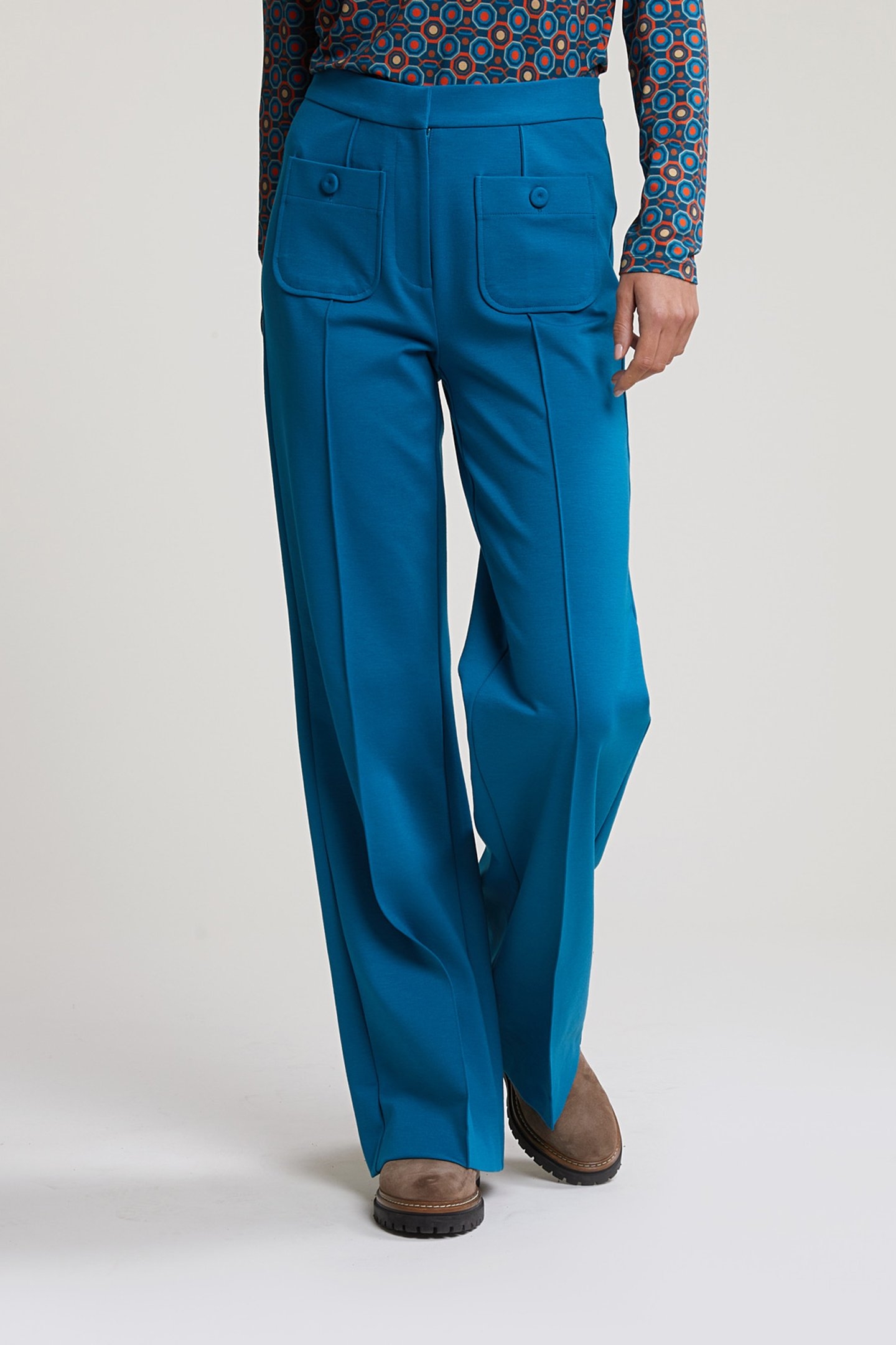 BLUE PANTS 2 APPLIED POCKETS 1