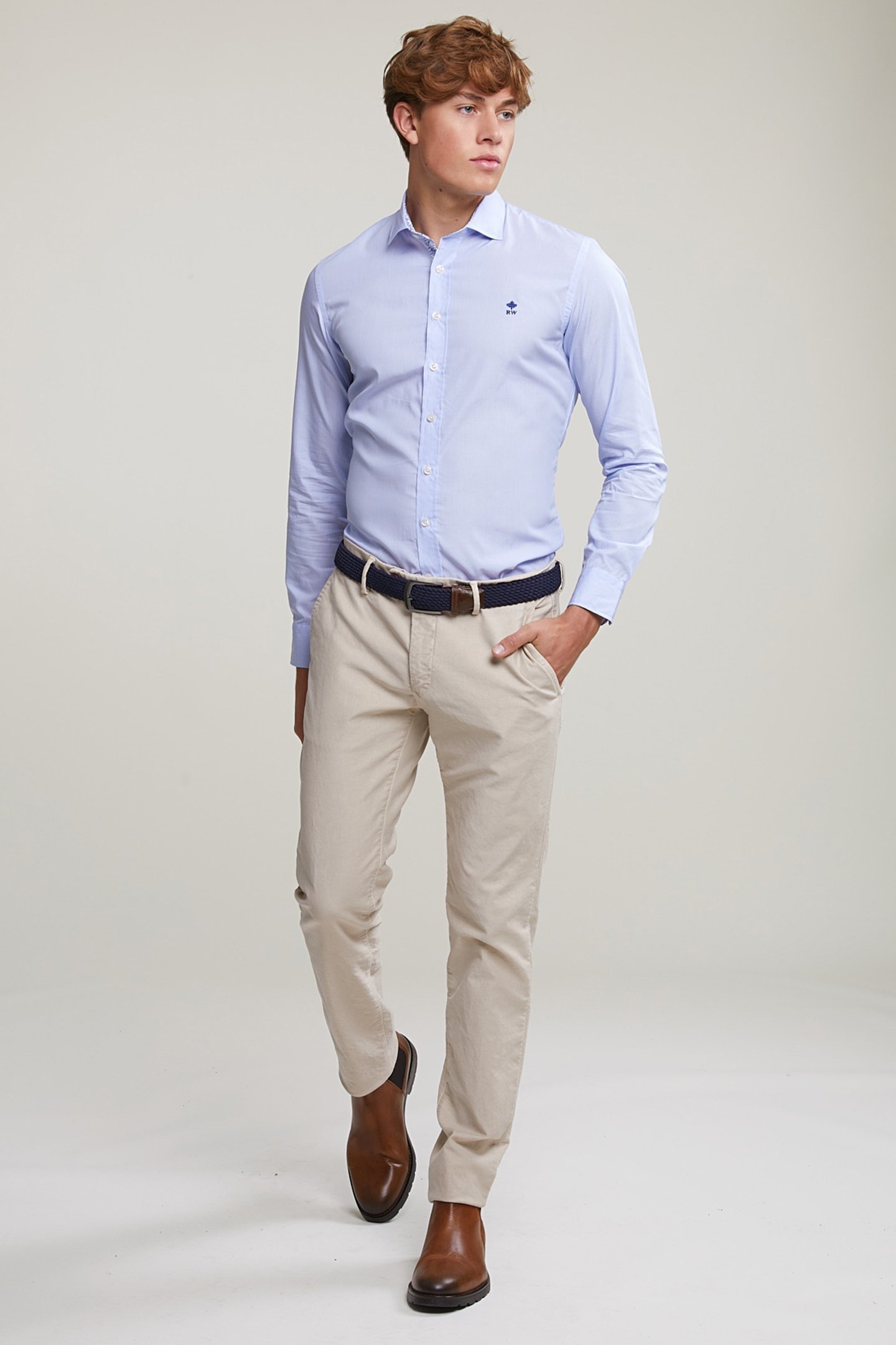 SLIM FIT STRIPED SHIRT BLUE/WHITE 3