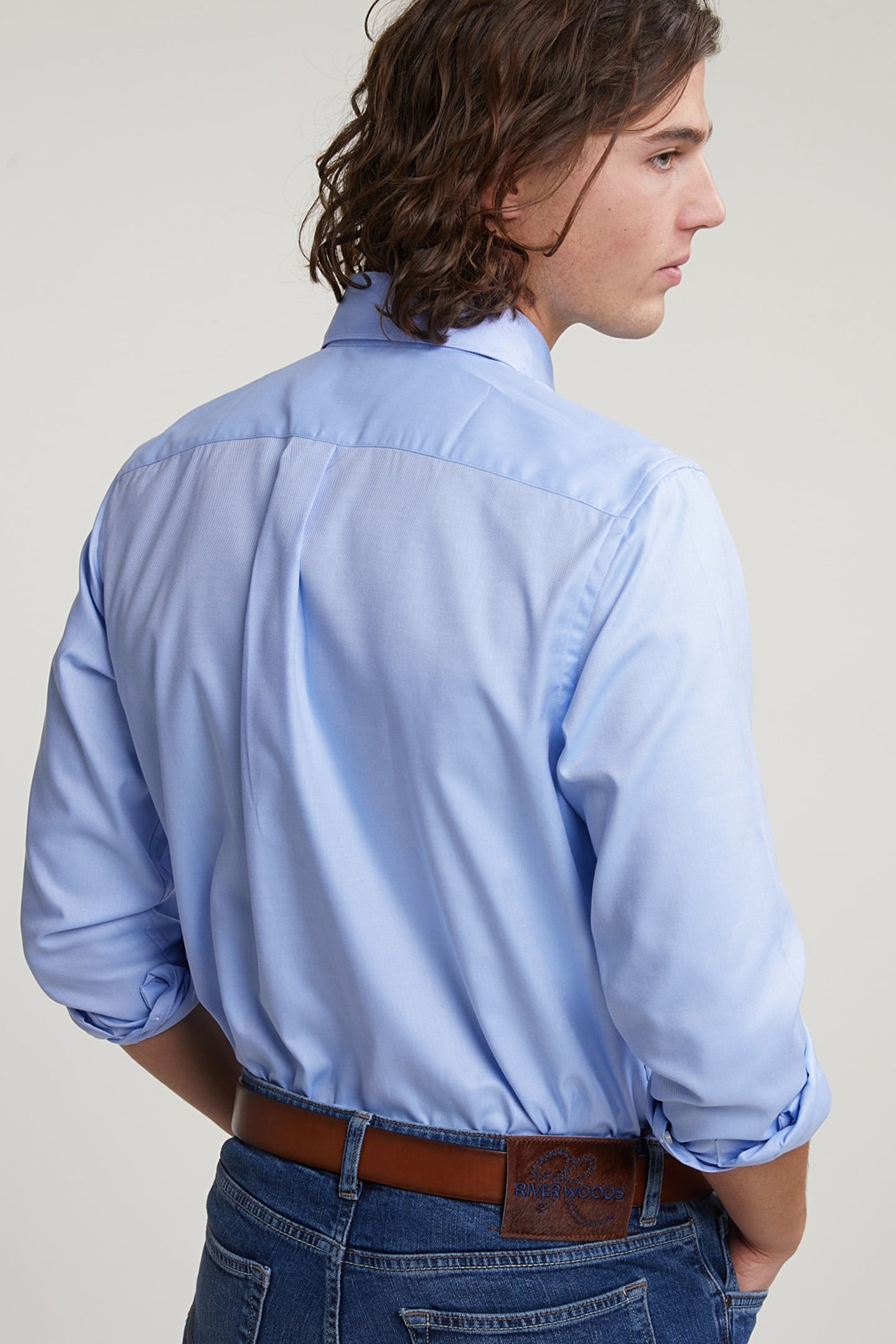 REGULAR FIT COTTON SHIRT BLUE 2