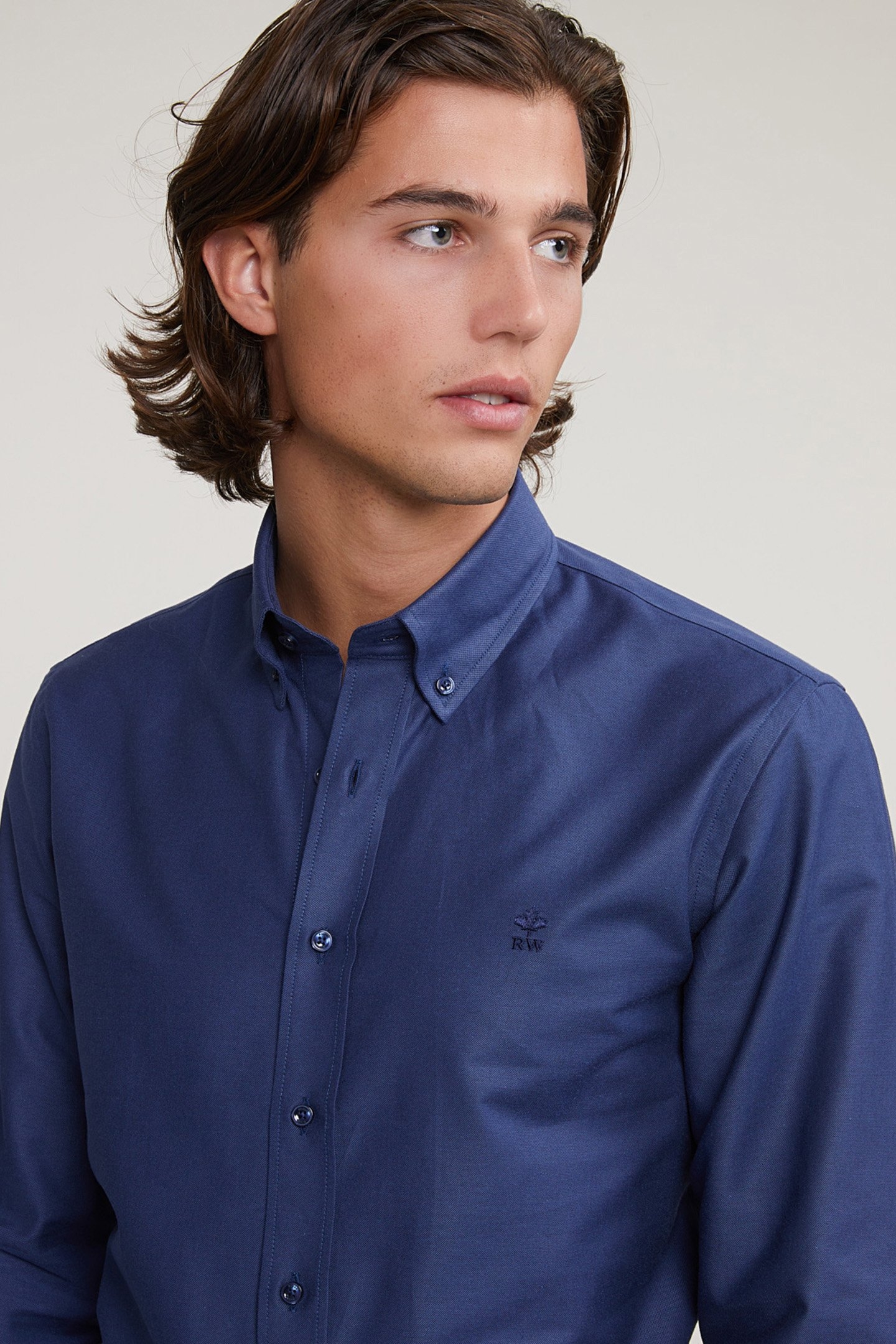 SLIM FIT UNI COTTON SHIRT BLUE 4