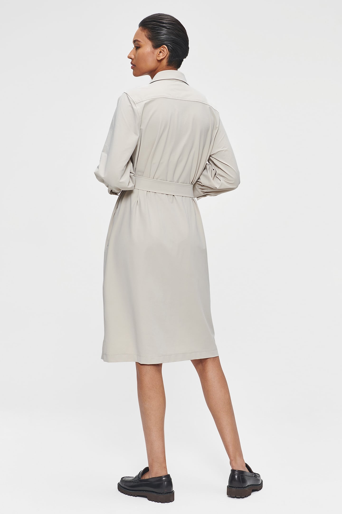 IT JERSEY SHIRT DRESS SAND 2