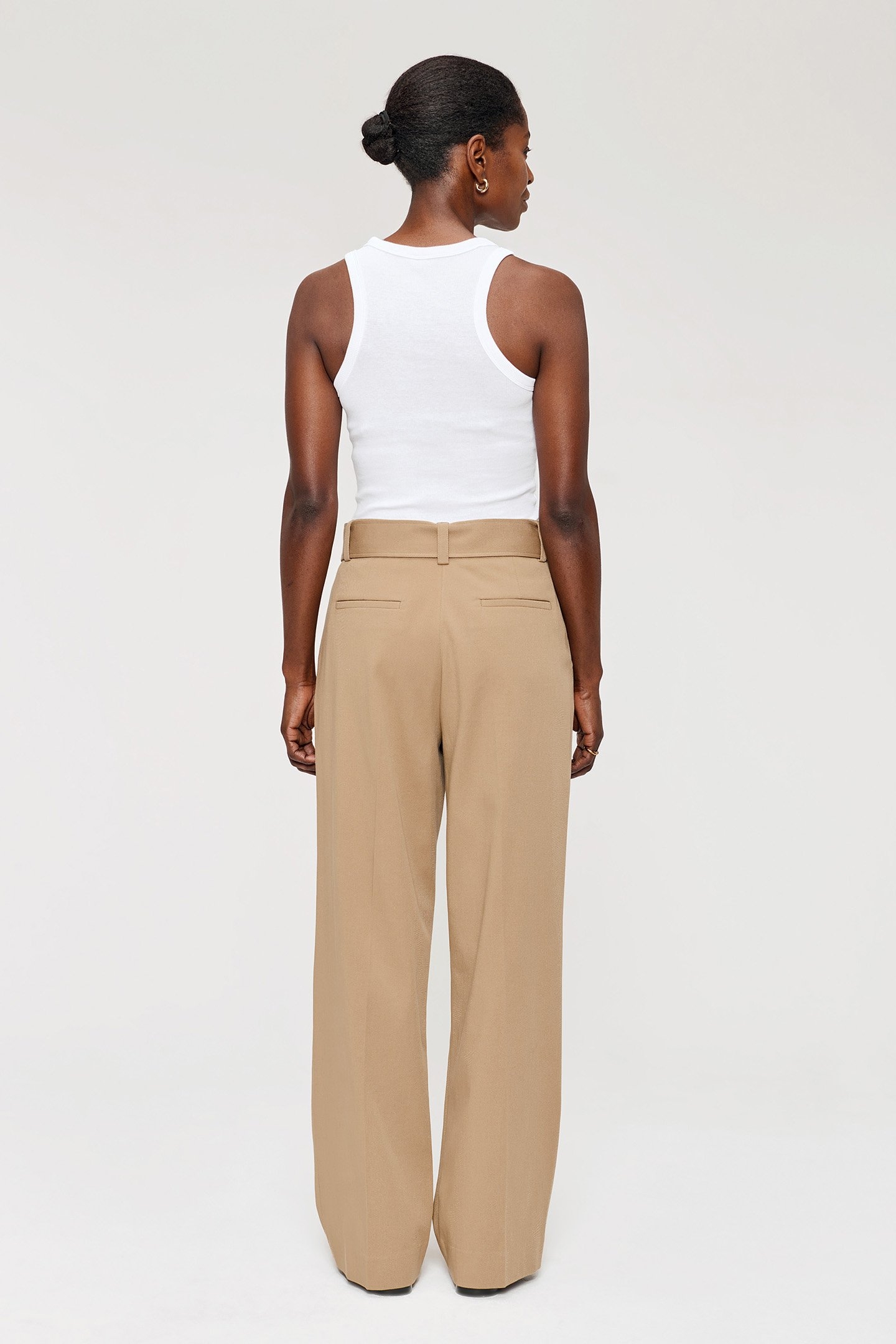 COTTON DRILL WAIST PANTS STRAW 2