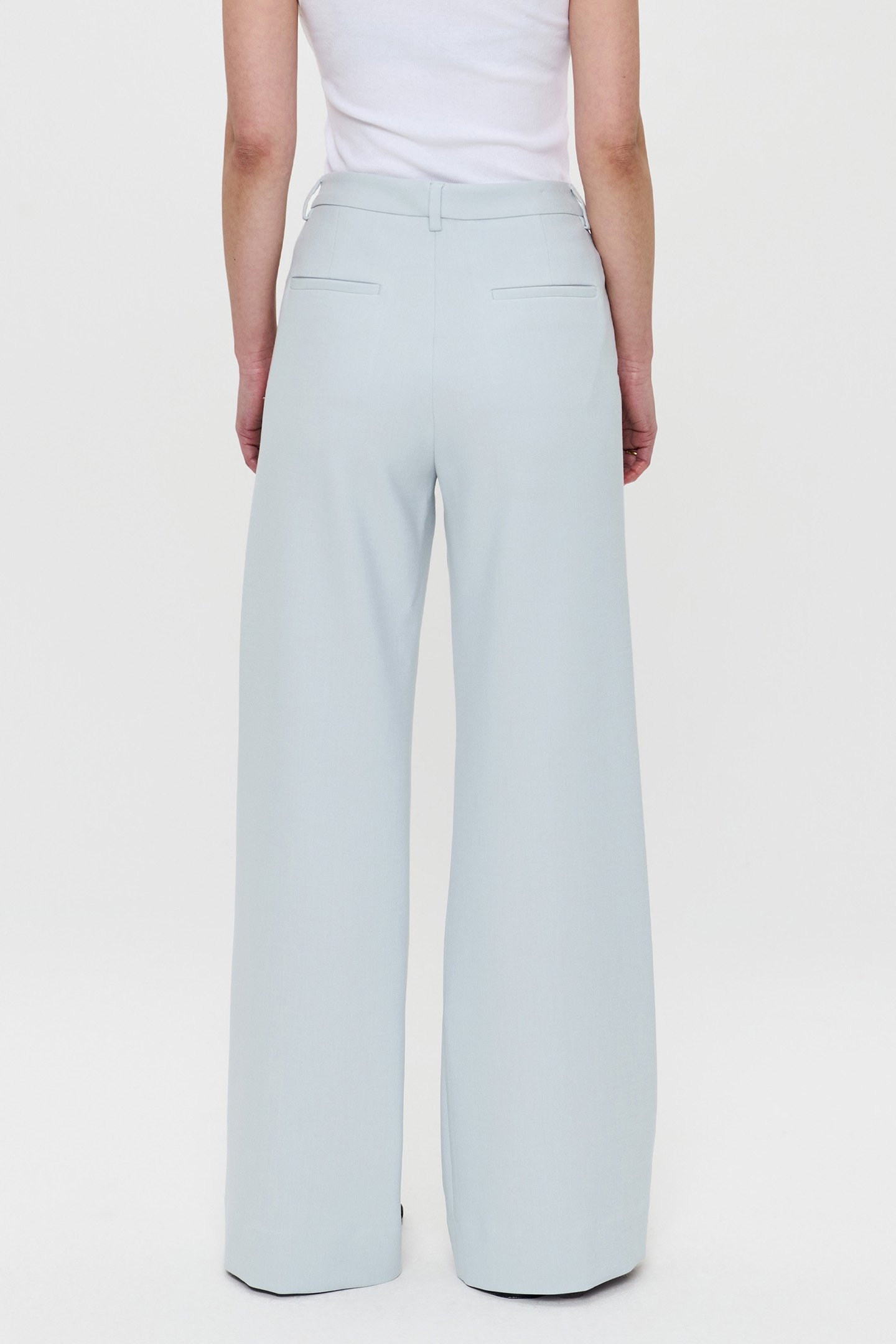 RELAXED FLARED PANTS BLUE FOG 2