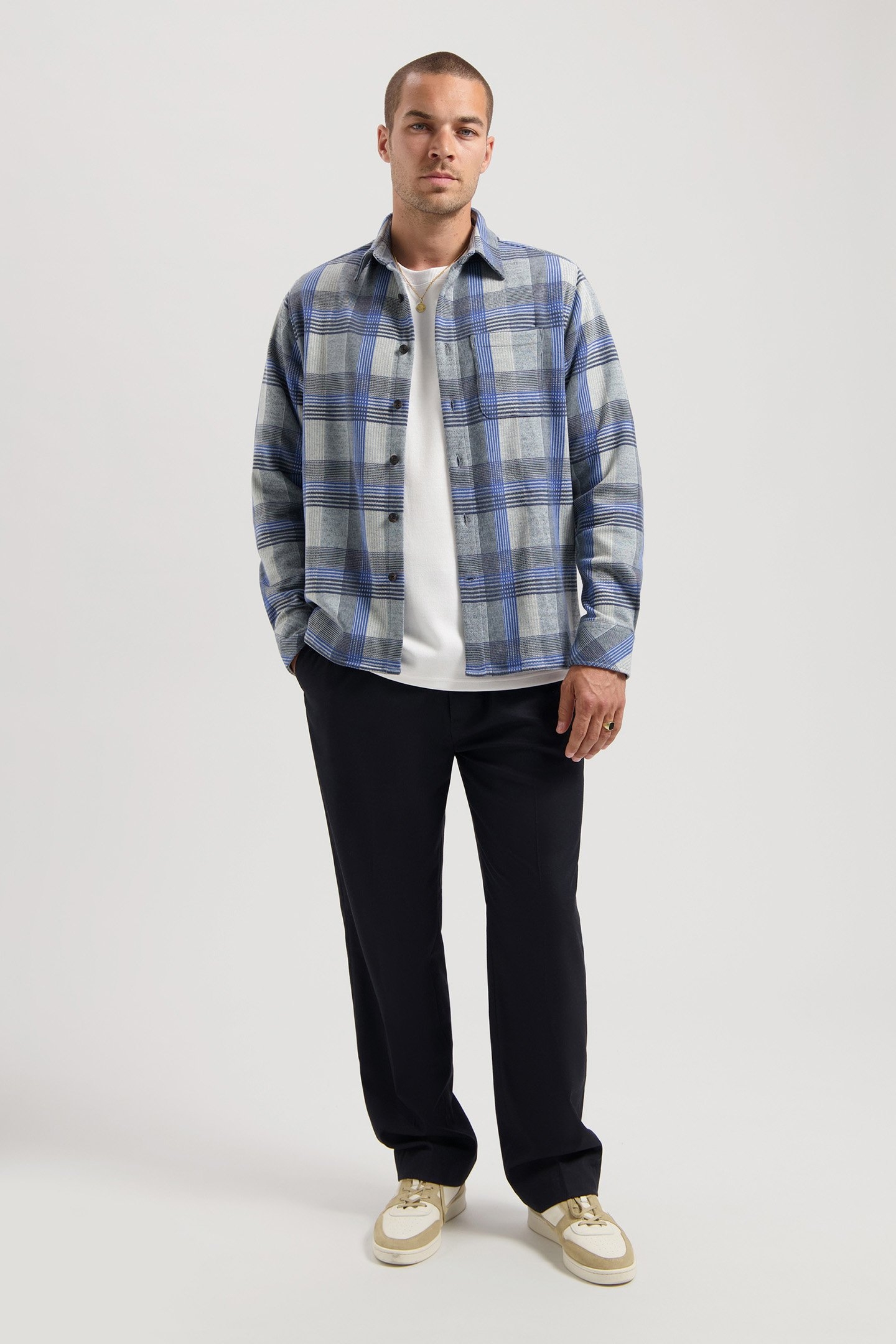DS_GUS FLANNEL SHIRT NOUVEAU NAVY 3