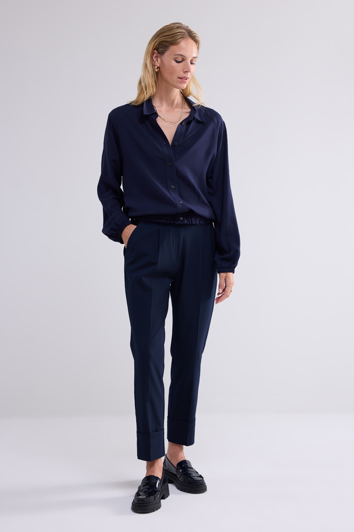 BLOUSE BLOUSON VISCOSE MIDNIGHT BLUE 3