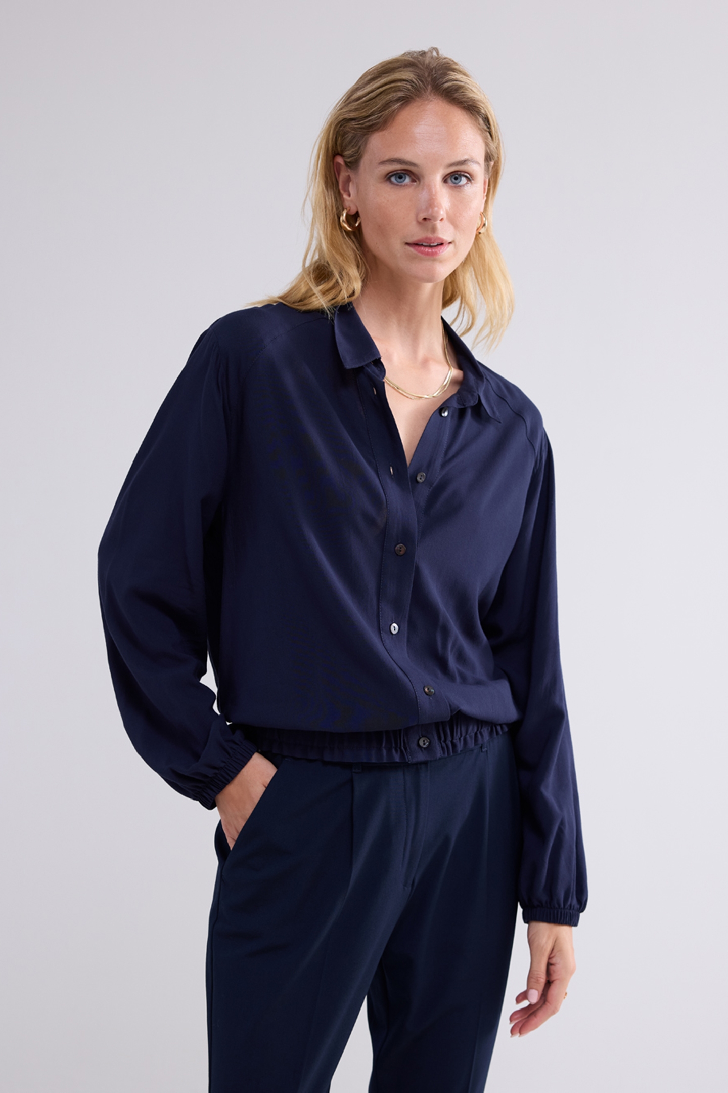BLOUSE BLOUSON VISCOSE MIDNIGHT BLUE 1