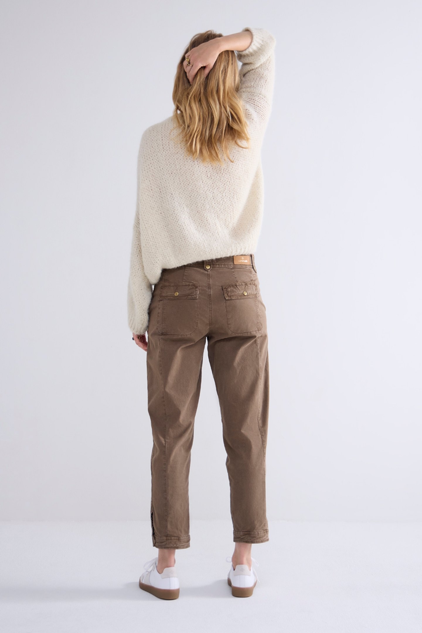 TAPERED FIT PANTS ROUGH TWILL OLIVE 2