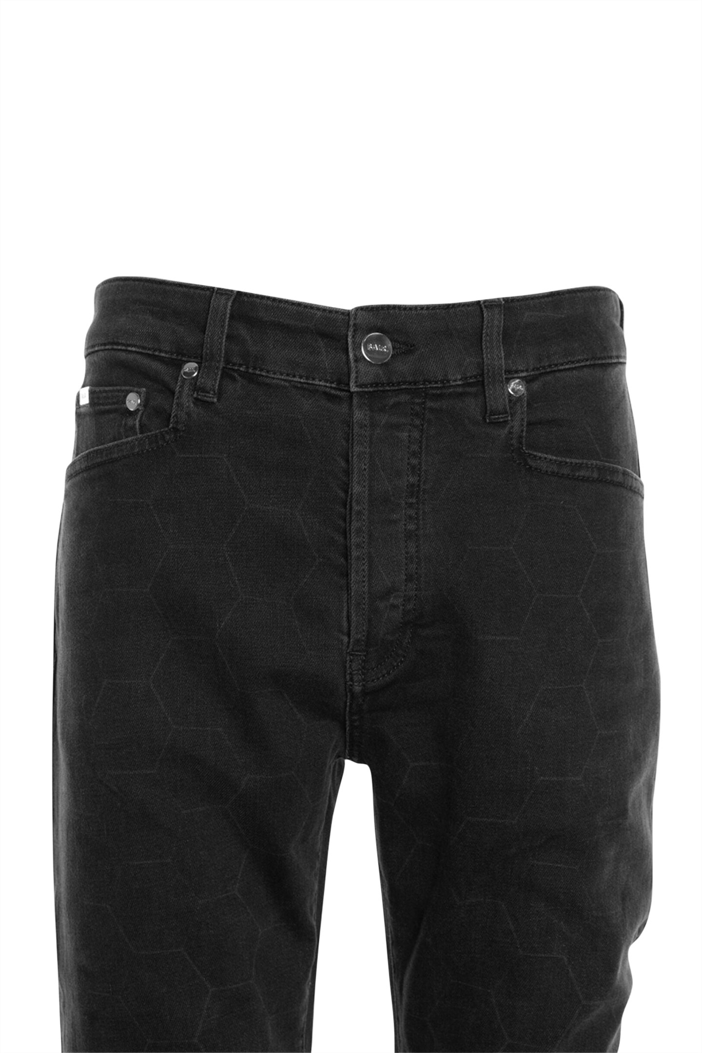 BALR. ALLOVER LASER HEXAGON JEANS SKINNY DENIM GREY 3