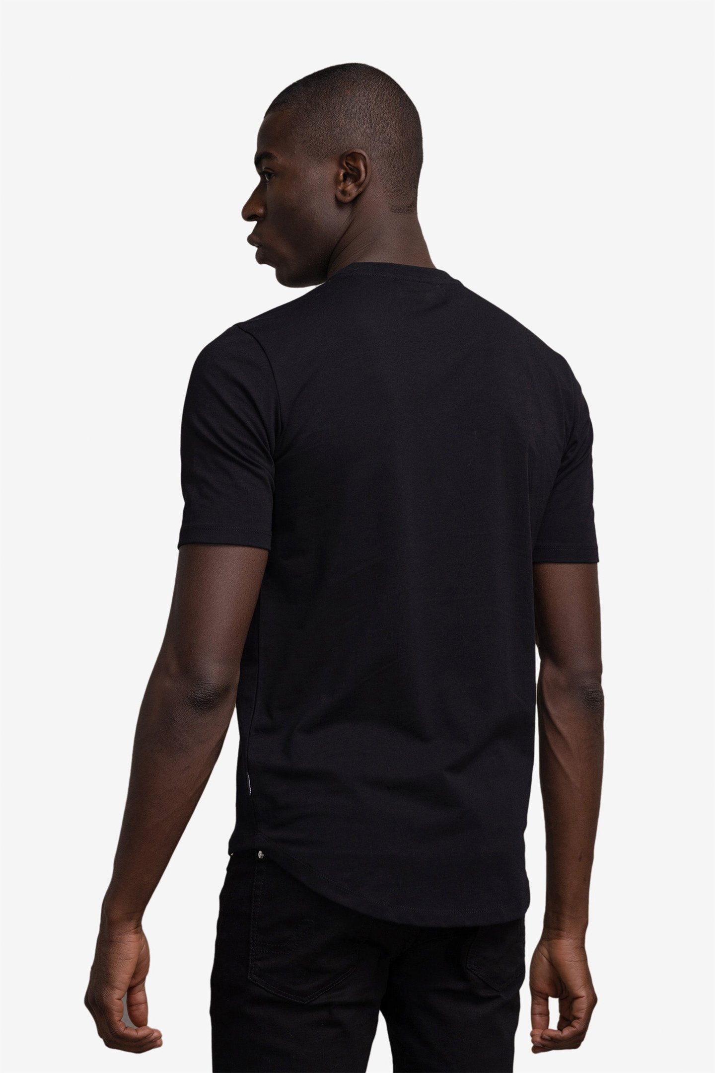 ATHLETIC SMALL BRANDED CHEST T-SHIRT JET BLACK 2