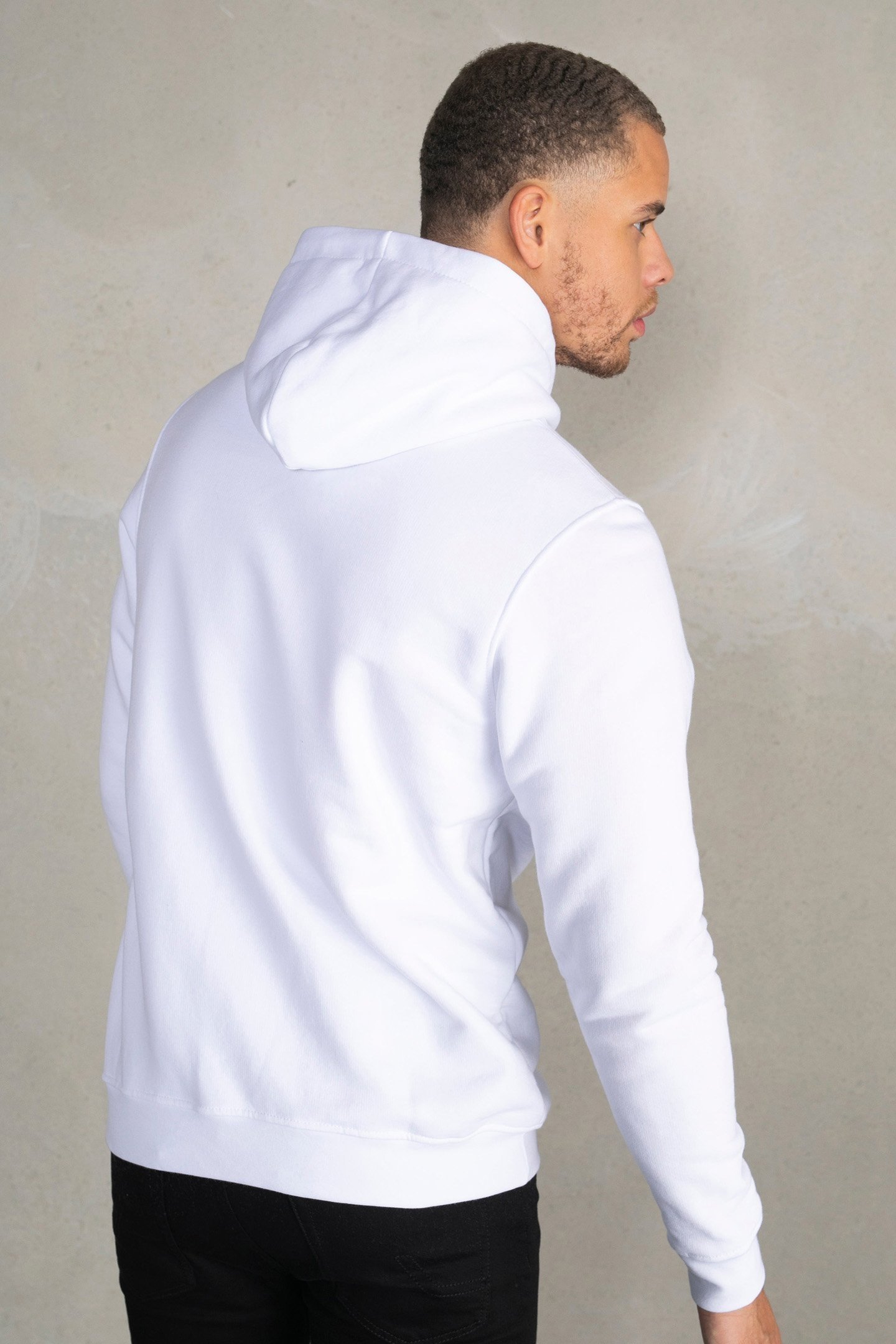 BRAND STRAIGHT HOODIE BRIGHT WHITE 2