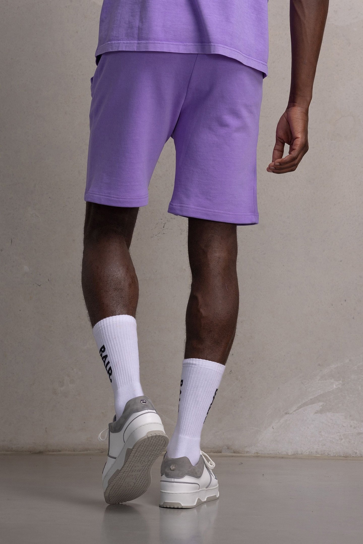 TONY REGULAR BLANKS SWEAT SHORTS PAISLEY PURPLE WASHED 2