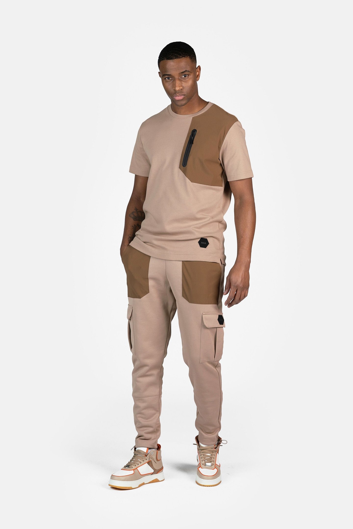 Q+ REGULAR FIT CARGO PANTS WARM TAUPE 2