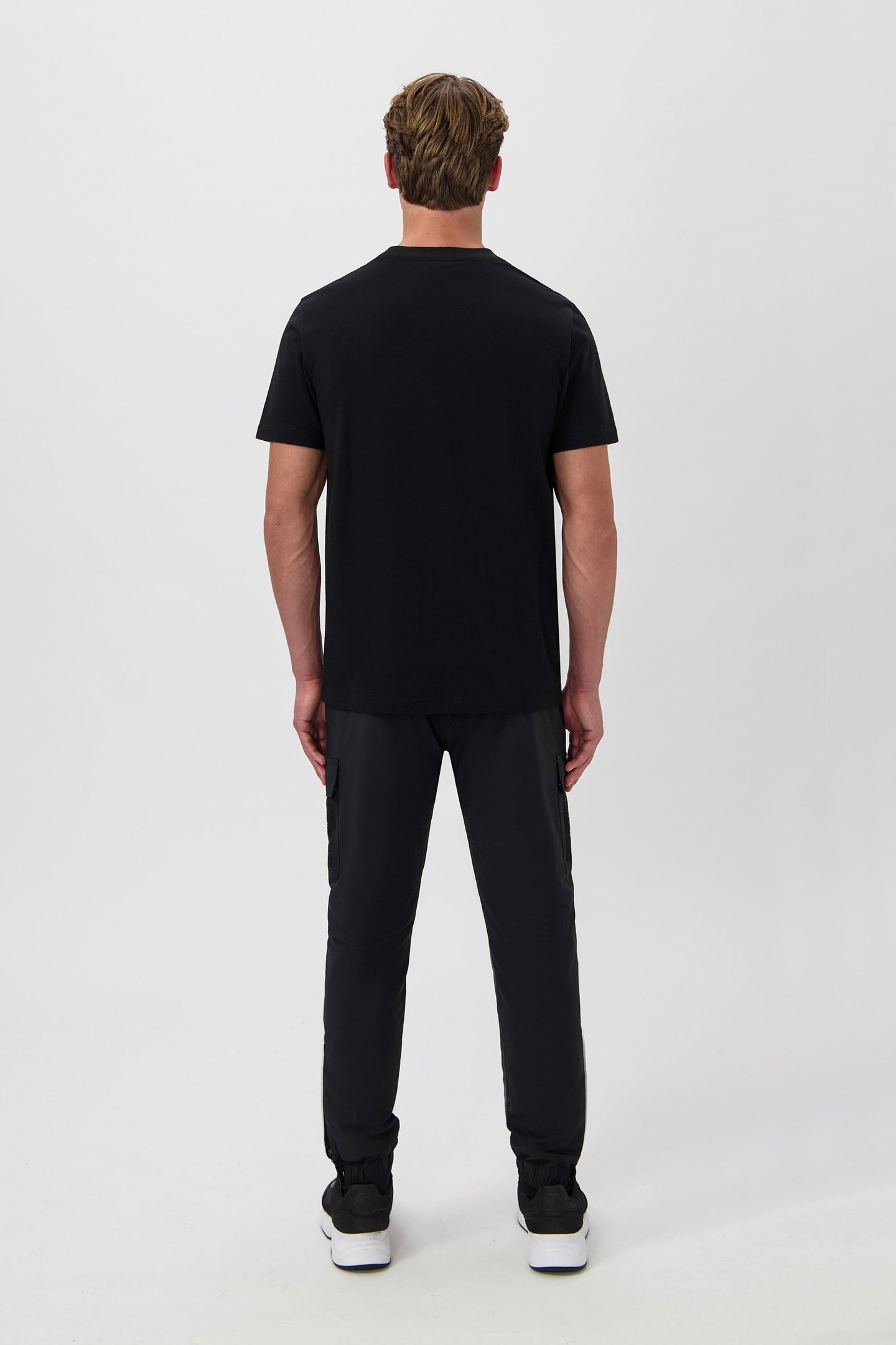 BALR. MONOGRAM EMBRO T-SHIRT JET BLACK/PHANTOM 3