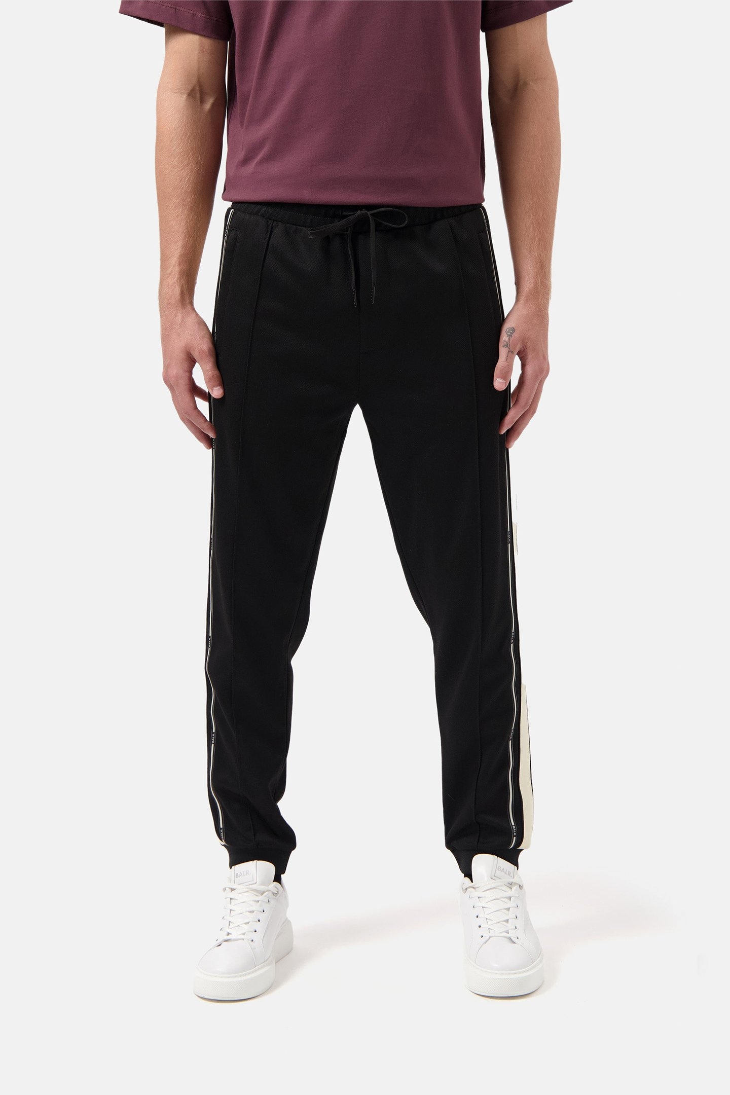 TAPE TRACK SWEATPANTS JET BLACK 1
