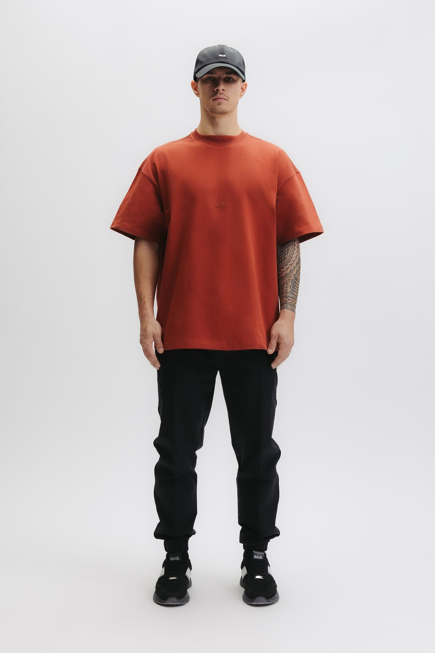 LOGO BOX T-SHIRT BURNT RED 1