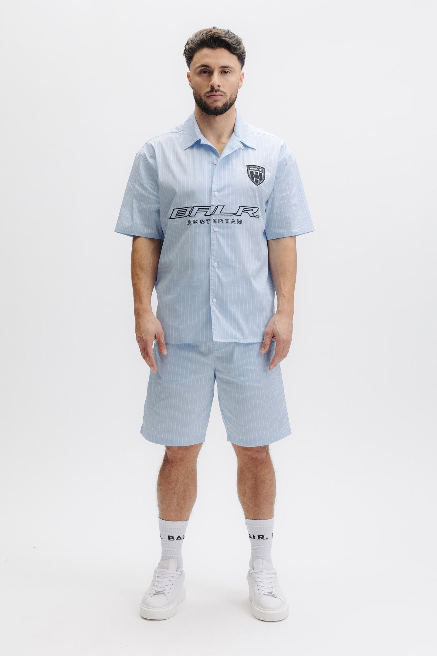 DIEGO BOX SHIRT WHITE/LIGHT BLUE 1