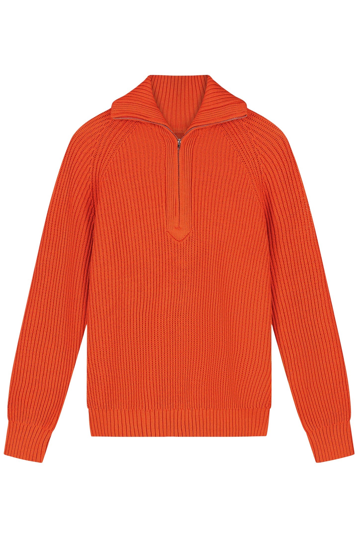 XI KNITTED HALF ZIP BURNT ORANGE 3