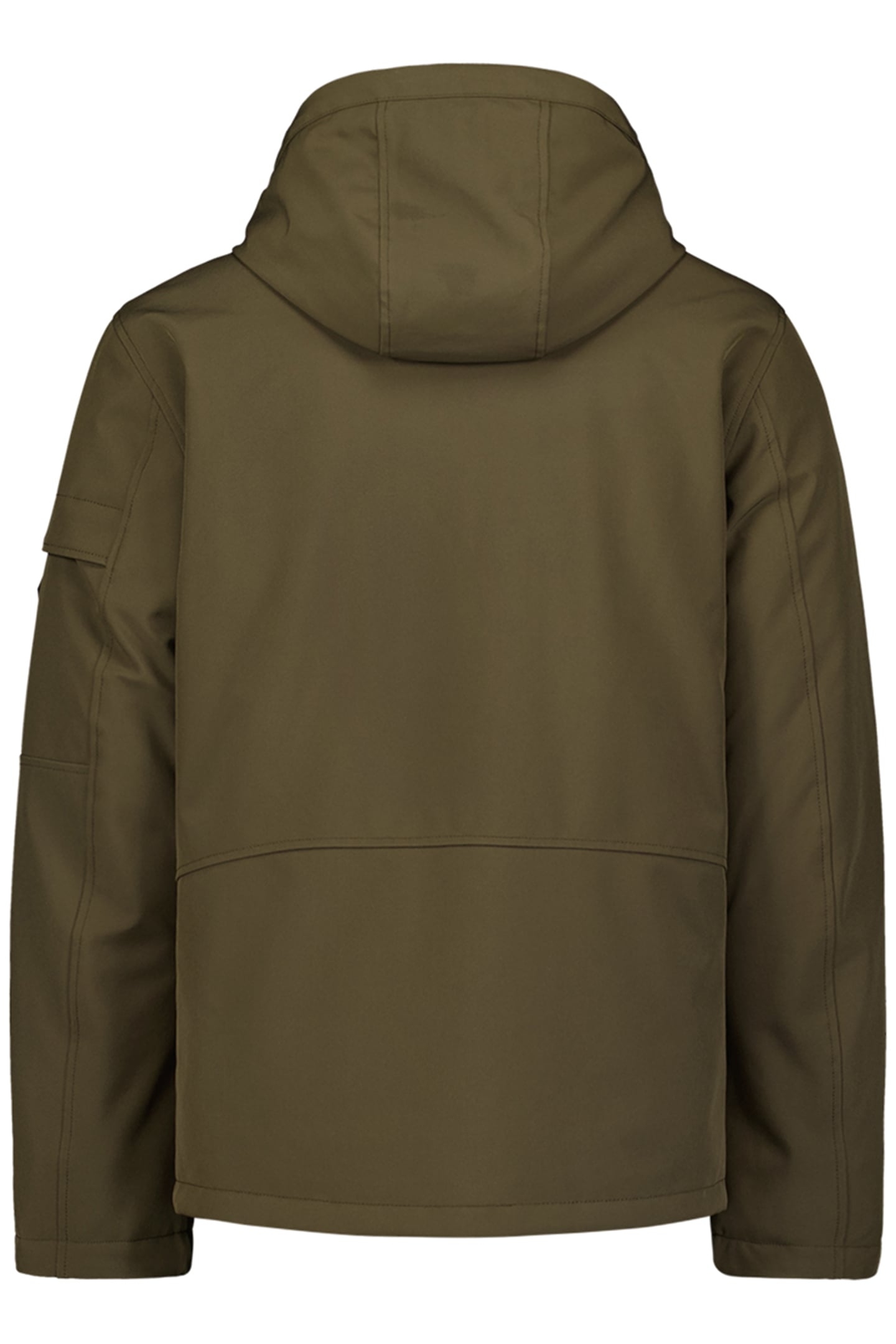 JACKET SHORT FIT HOODED SOFTSHELL STRETCH TAUPE 5