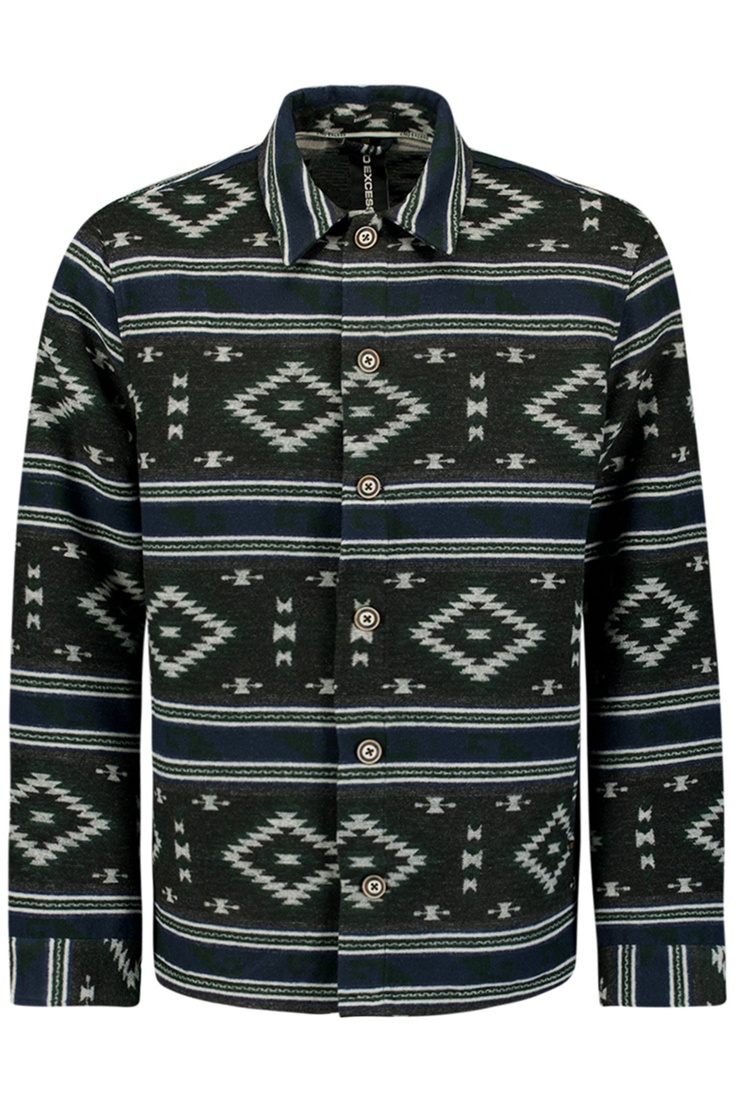 OVERSHIRT BUTTON CLOSURE PATTERN BLACK 4