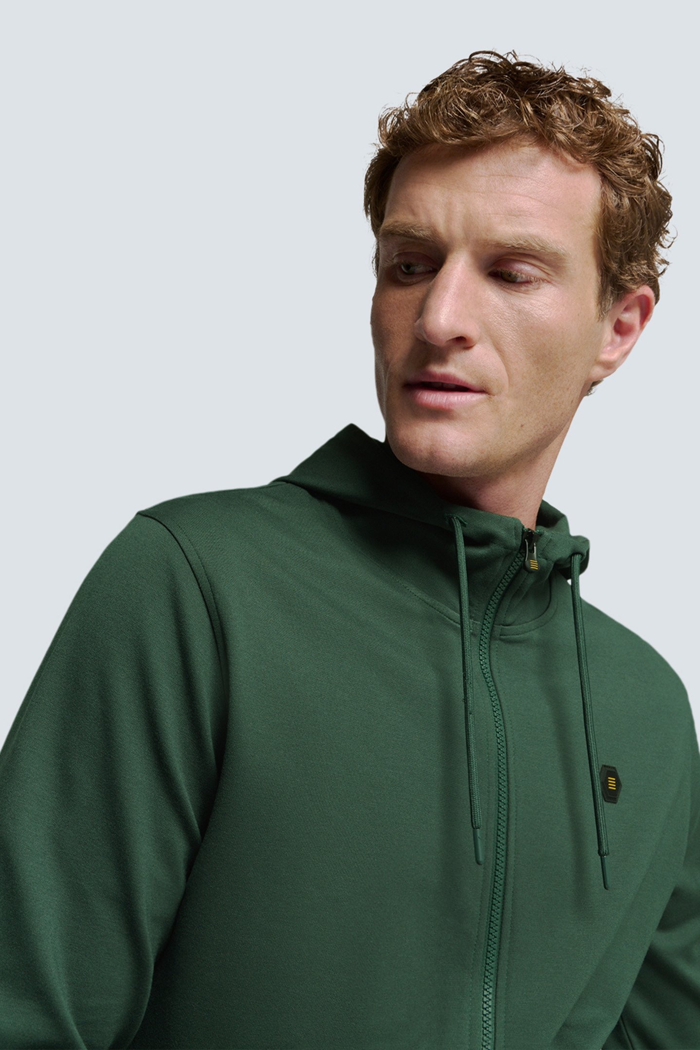 SWEATER FULL ZIPPER HOODED DARK GREEN 6