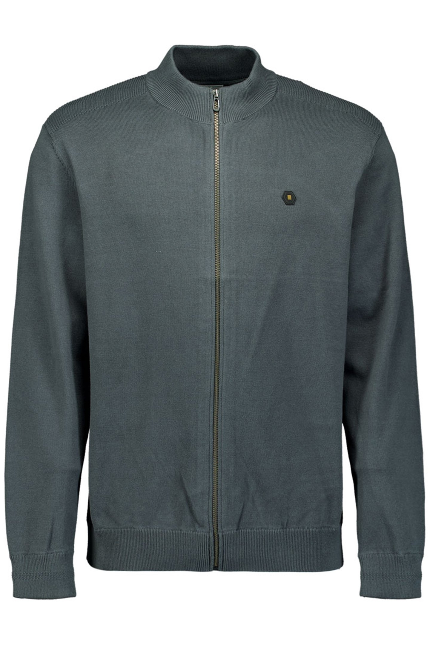 CARDIGAN SOLID KNIT DARK STEEL 1