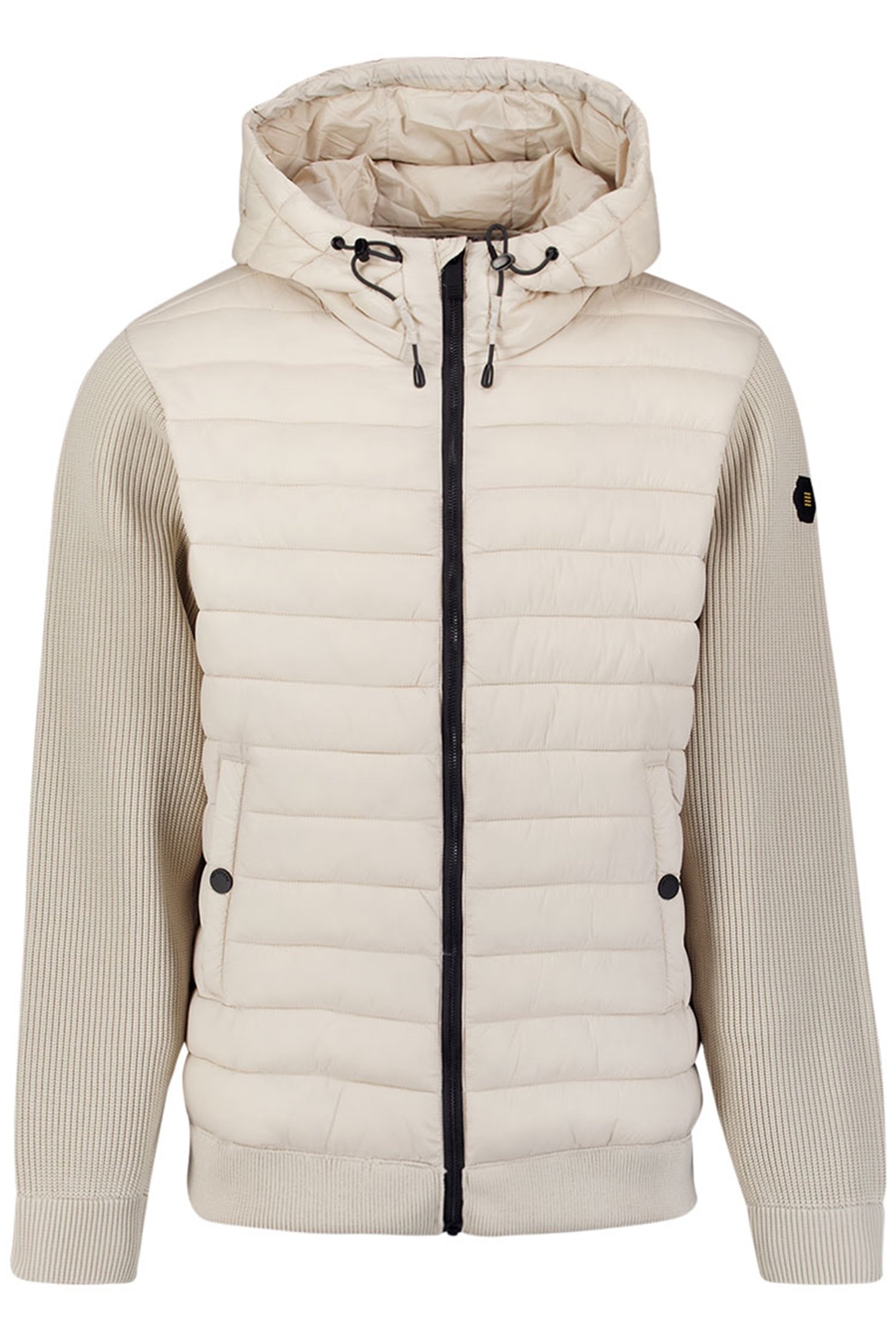 JACKET HOODED PADDED MIX WITH KNIT KIT 1