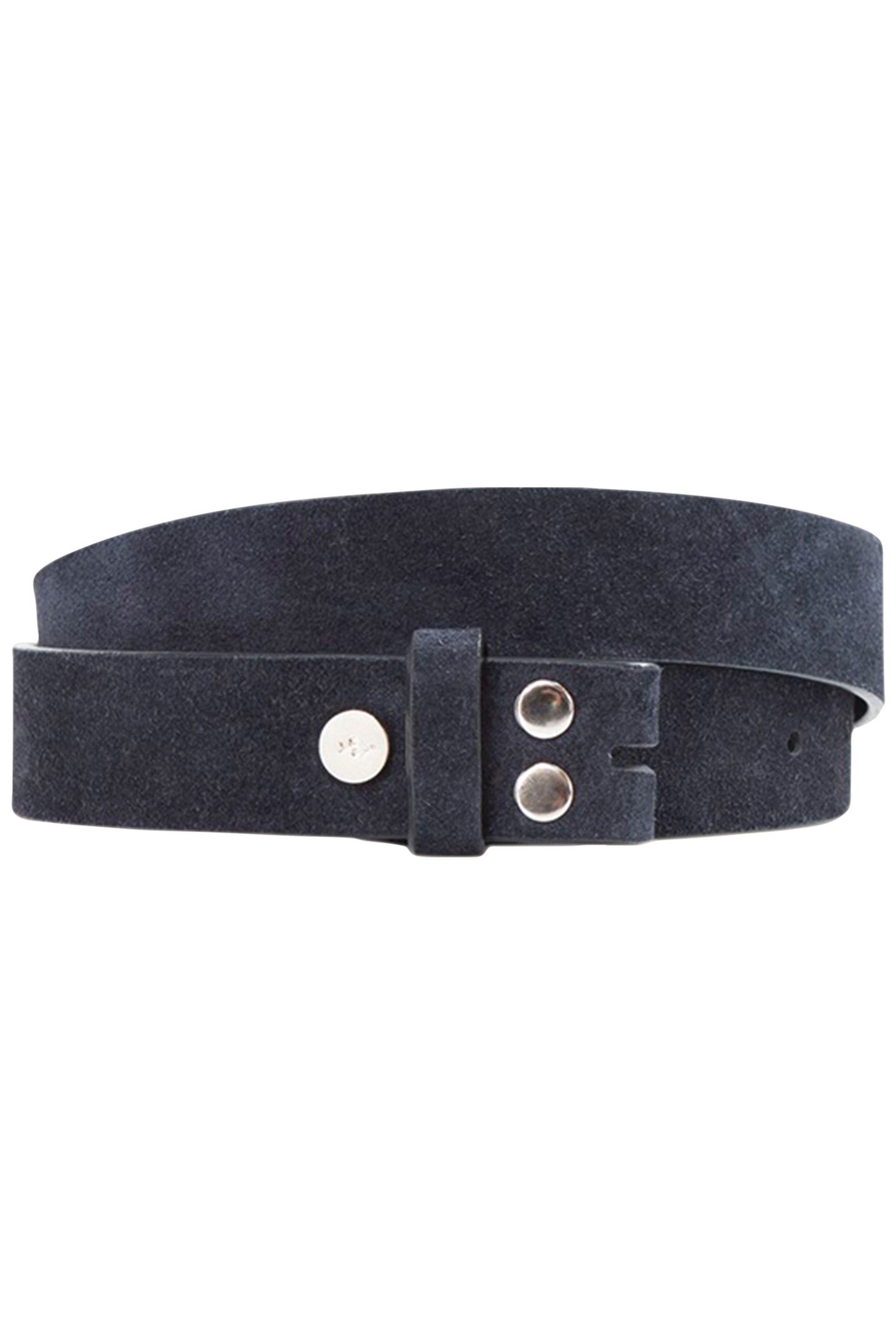 AMOR - NAVY VELVET LEATHER BELT BODY 1