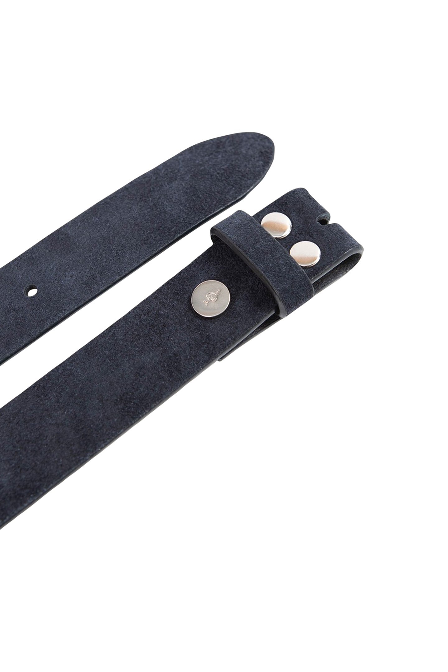 AMOR - NAVY VELVET LEATHER BELT BODY 3