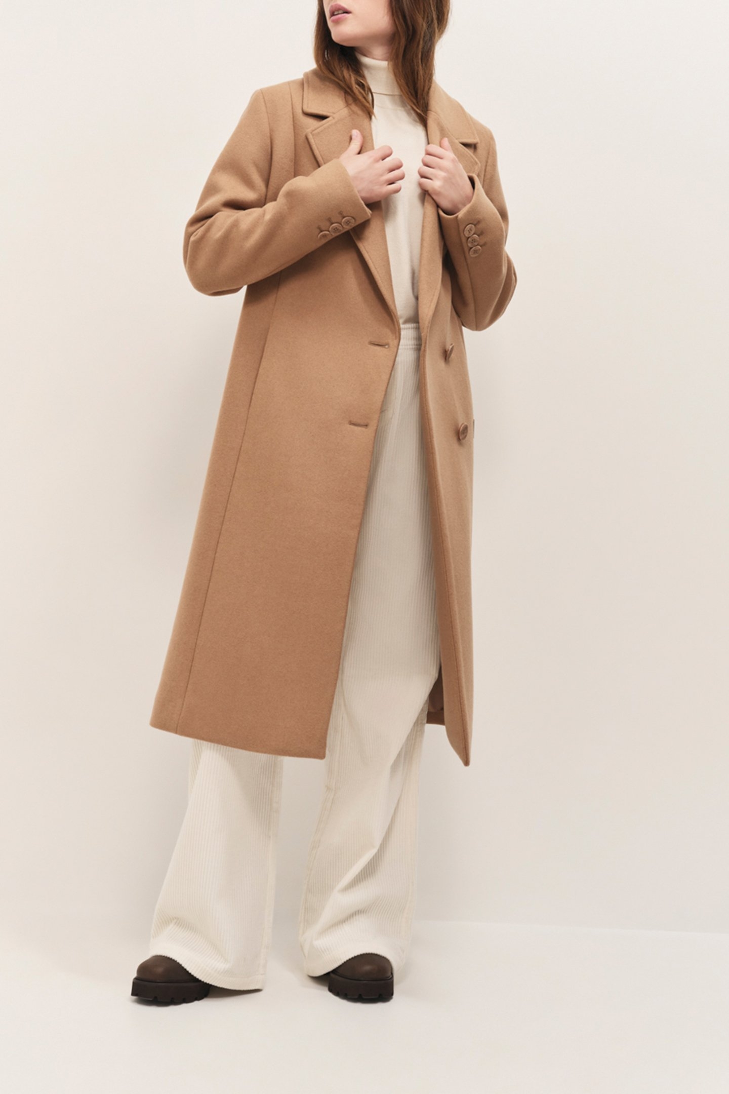 DIMITRI - LONG WOOL COAT WITH WIDE TAILORED COLLAR 3