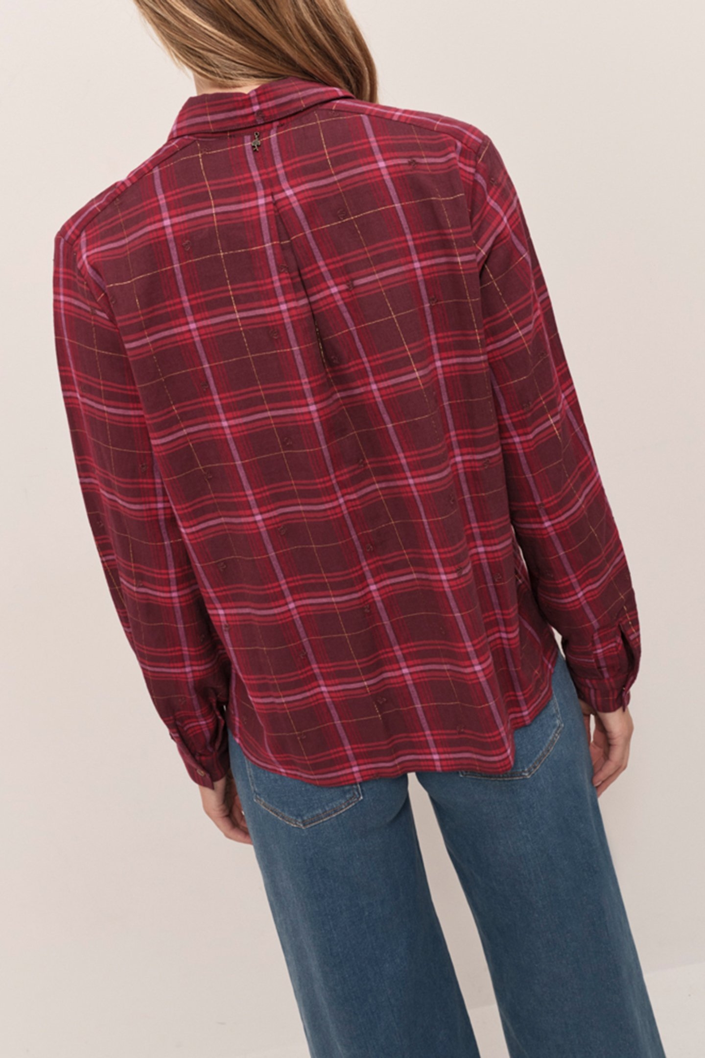 CONNIE - PASSION SHIRT WITH CHECK PATTERN AND EMBROIDERY 2