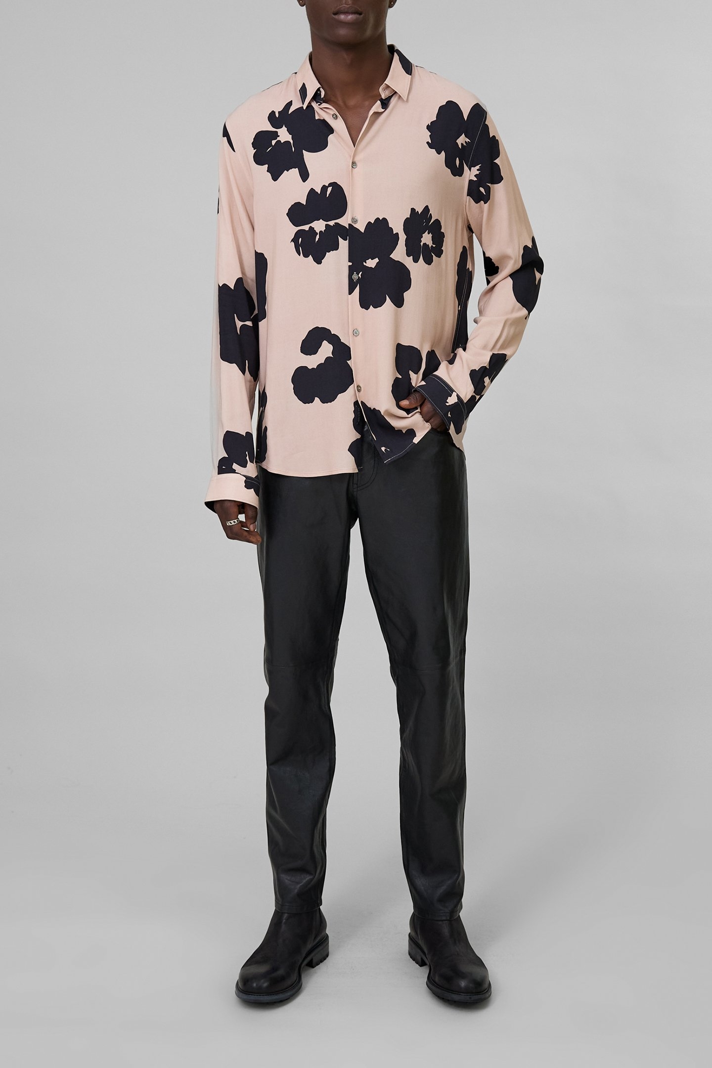 BLACK LEATHER PURE EDITION SLIM TROUSERS 2