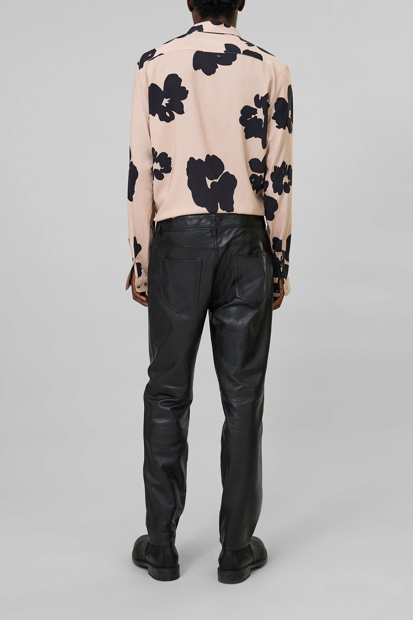 BLACK LEATHER PURE EDITION SLIM TROUSERS 3