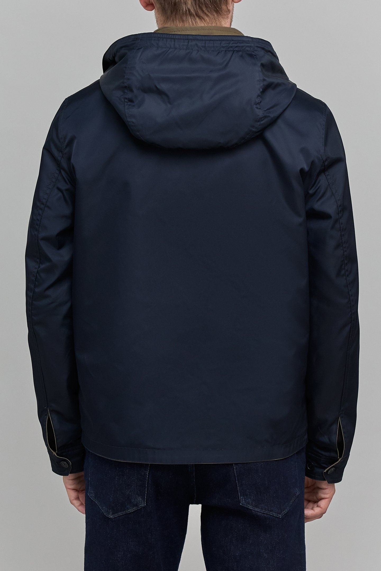 NAVY BLUE AND KHAKI REVERSIBLE JACKET 2