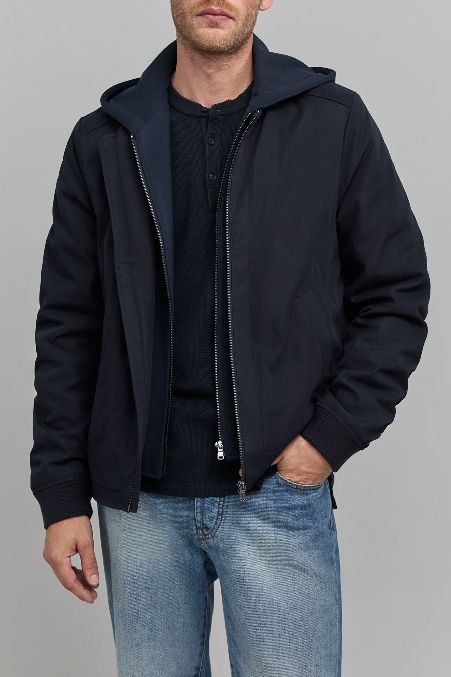 NAVY BOMBER WITH TRIM 6