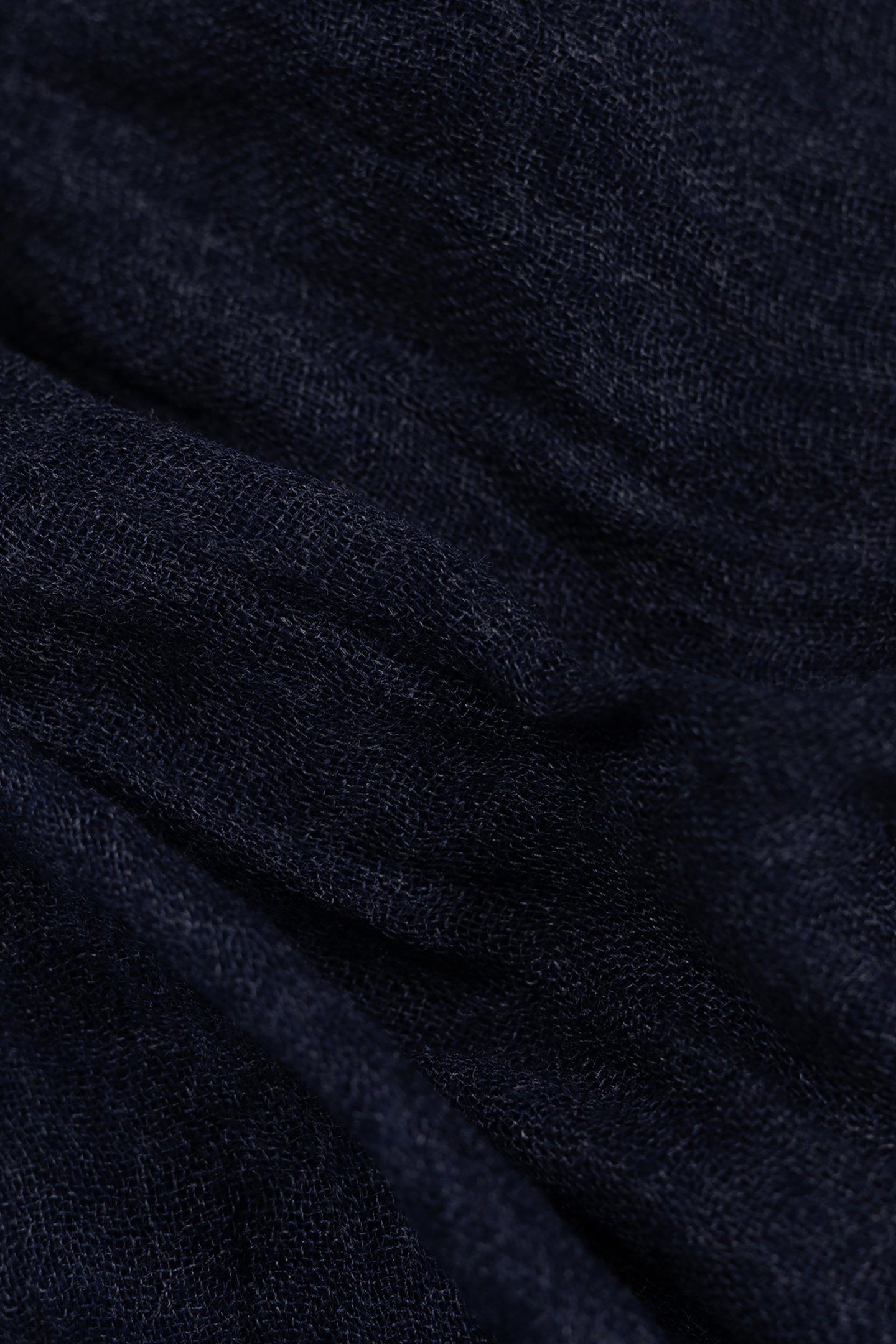 PLAIN NAVY CHEQUE WITH FRINGED EDGES 3