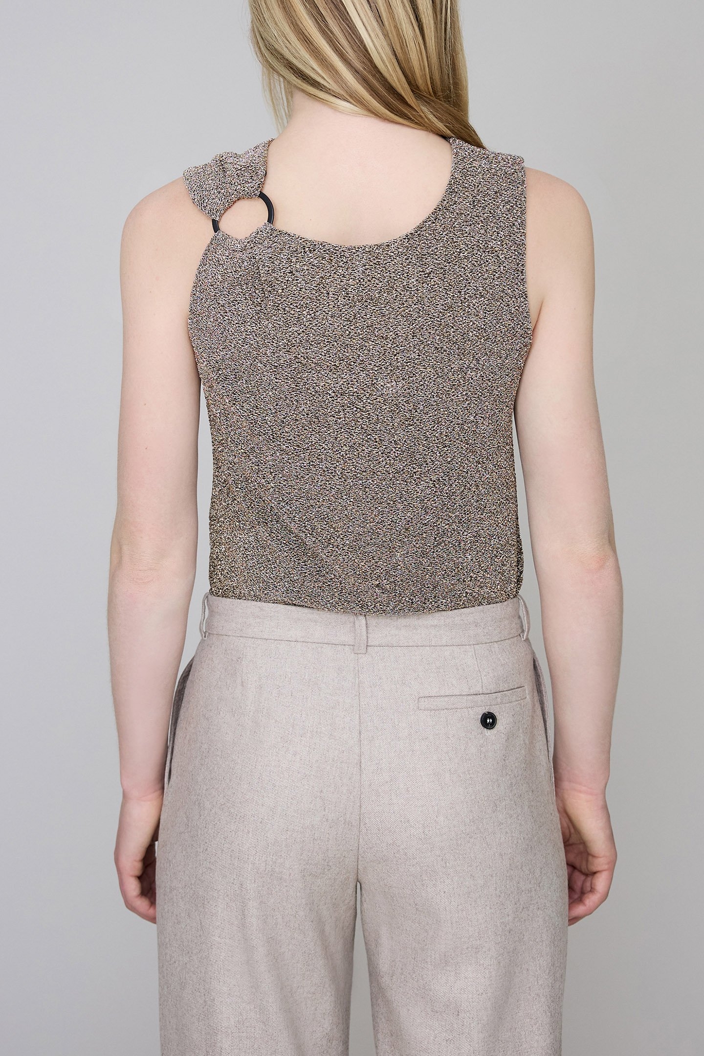 PURE EDITION-ASYMMETRICAL LUREX MESH TOP 2