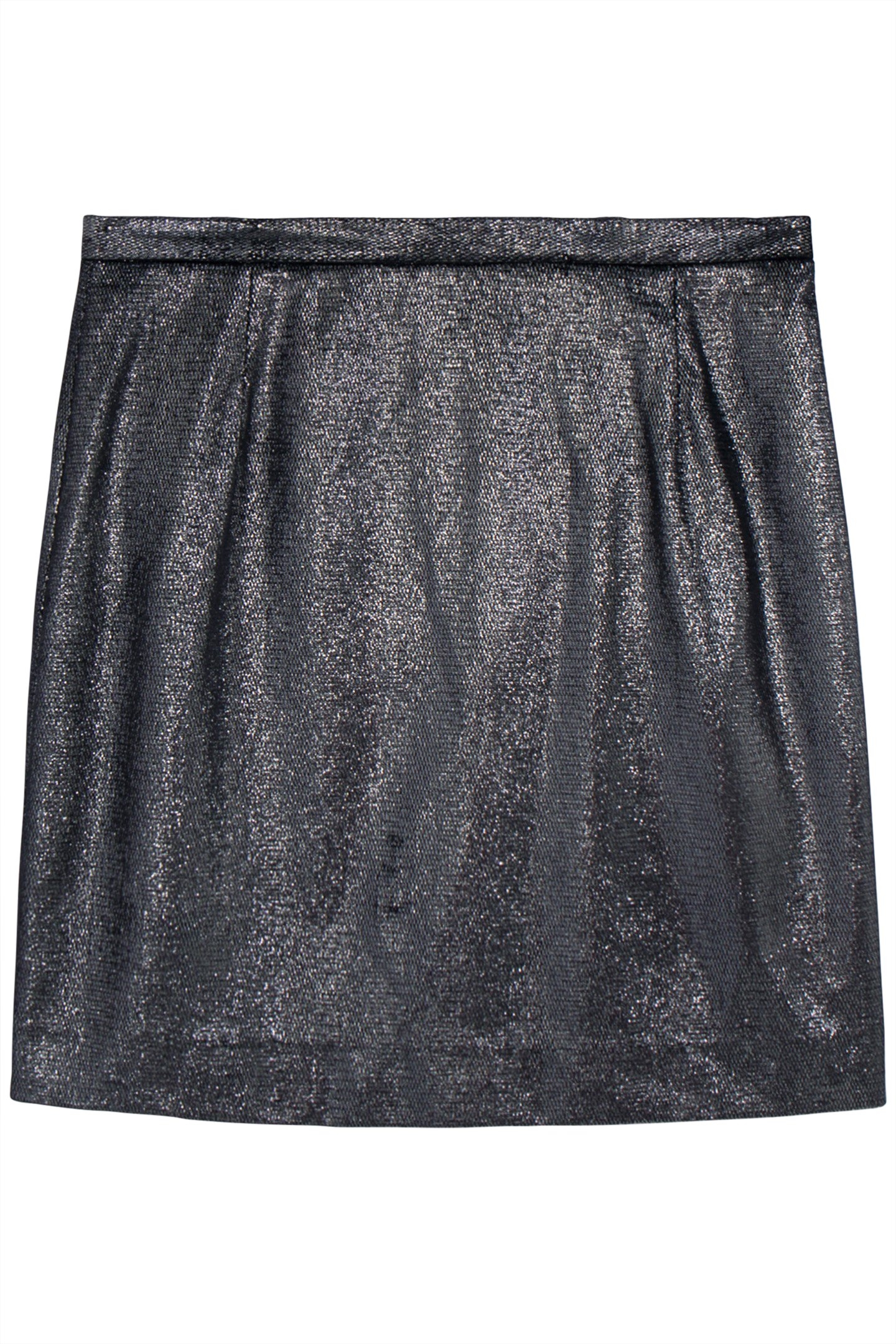 SILVER VELVET MIDI SKIRT 4