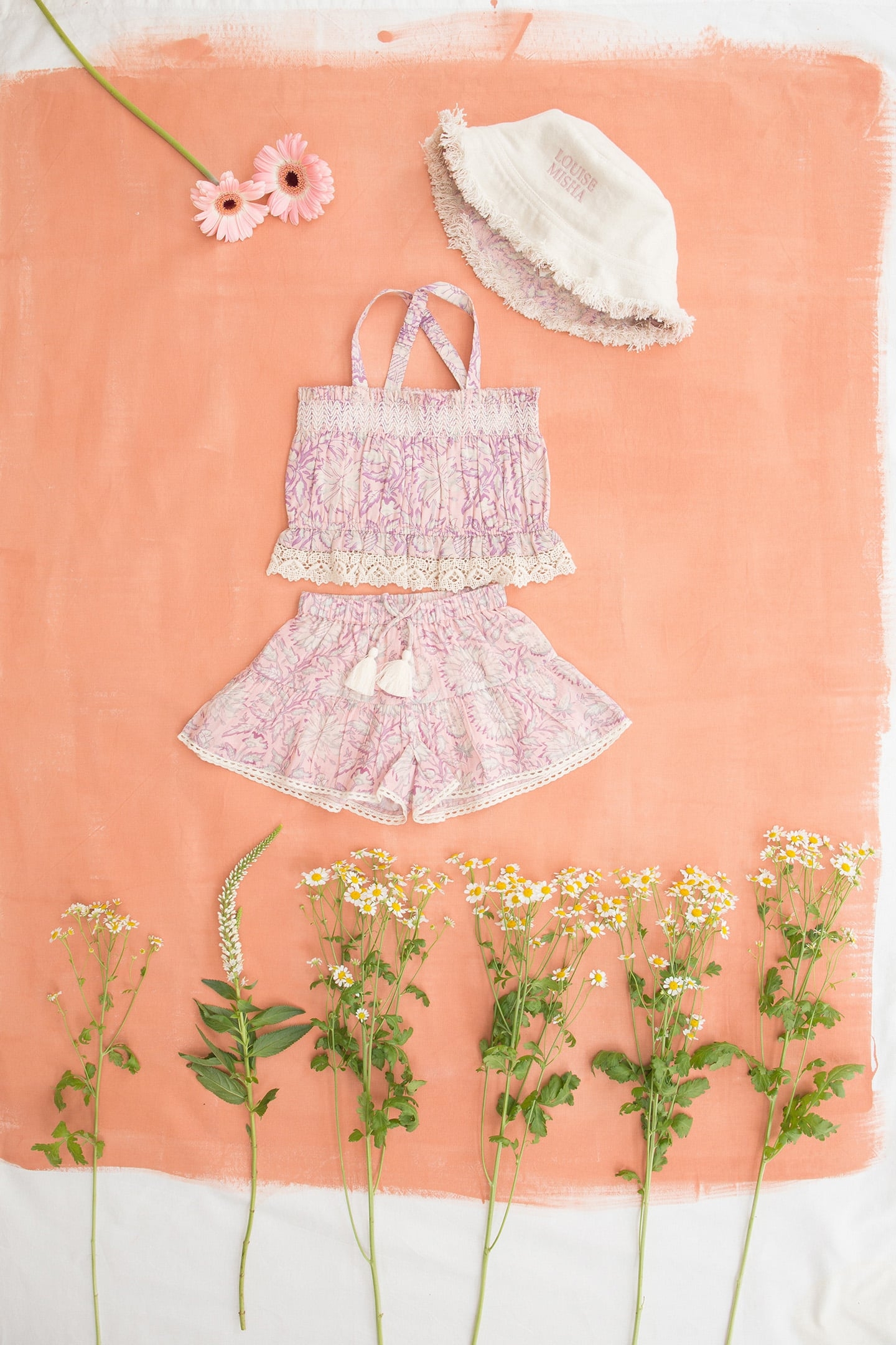CAMISOLE FLORENTINE PINK DAISY GARDEN 5