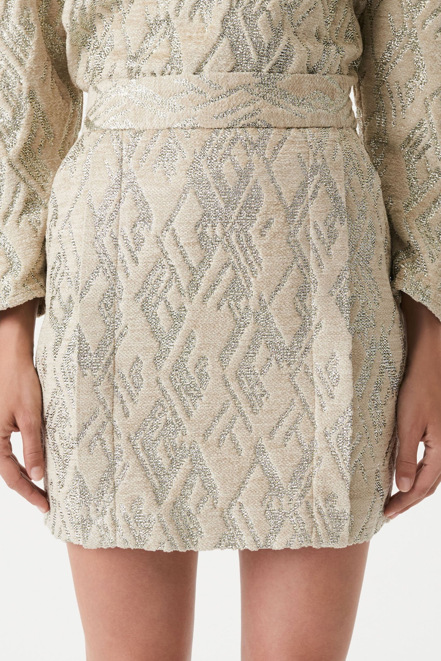 YAMAS SKIRT ECRU/GREY 1