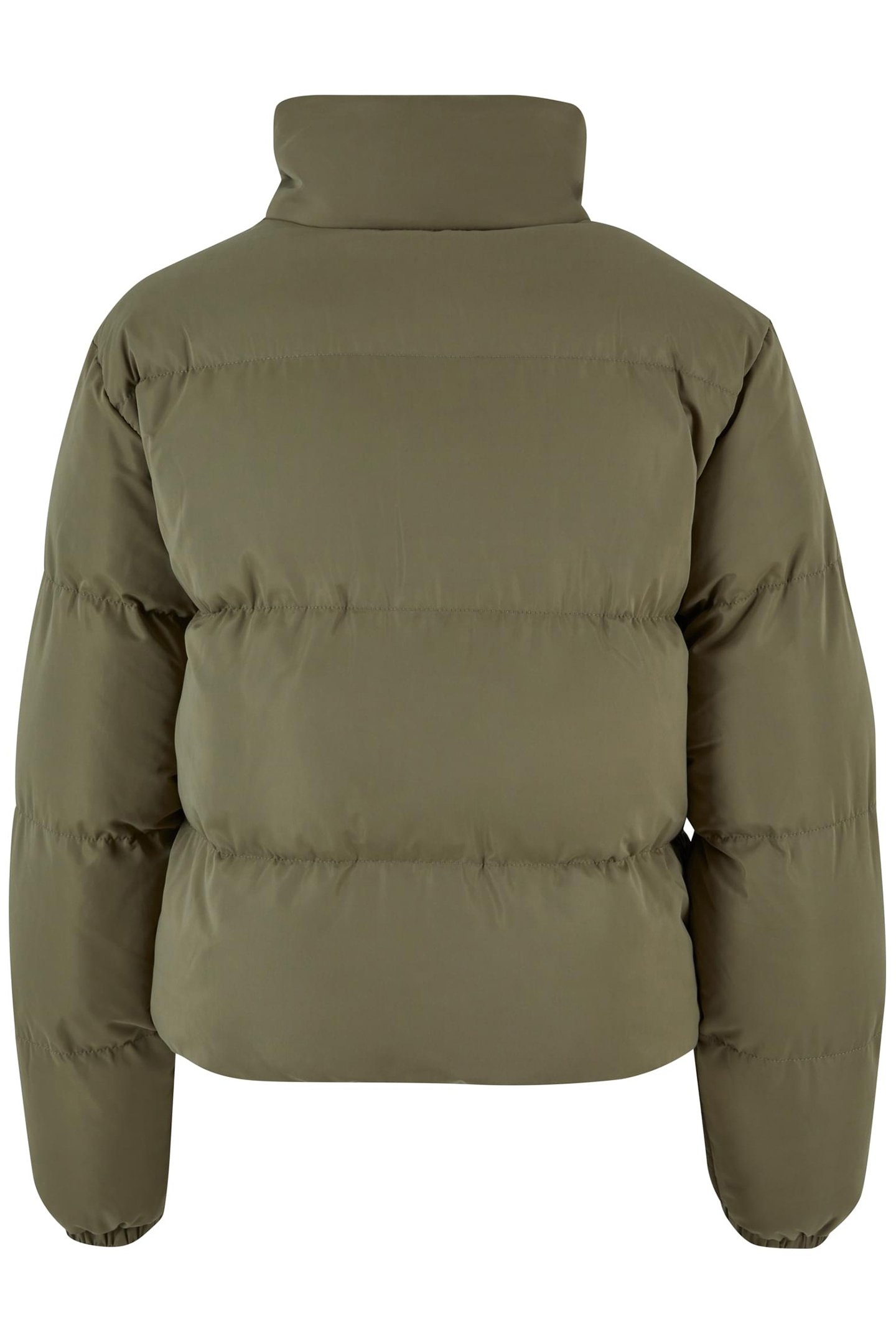 LADIES SHORT PEACHED PUFFER JACKET TINIOLIVE 2