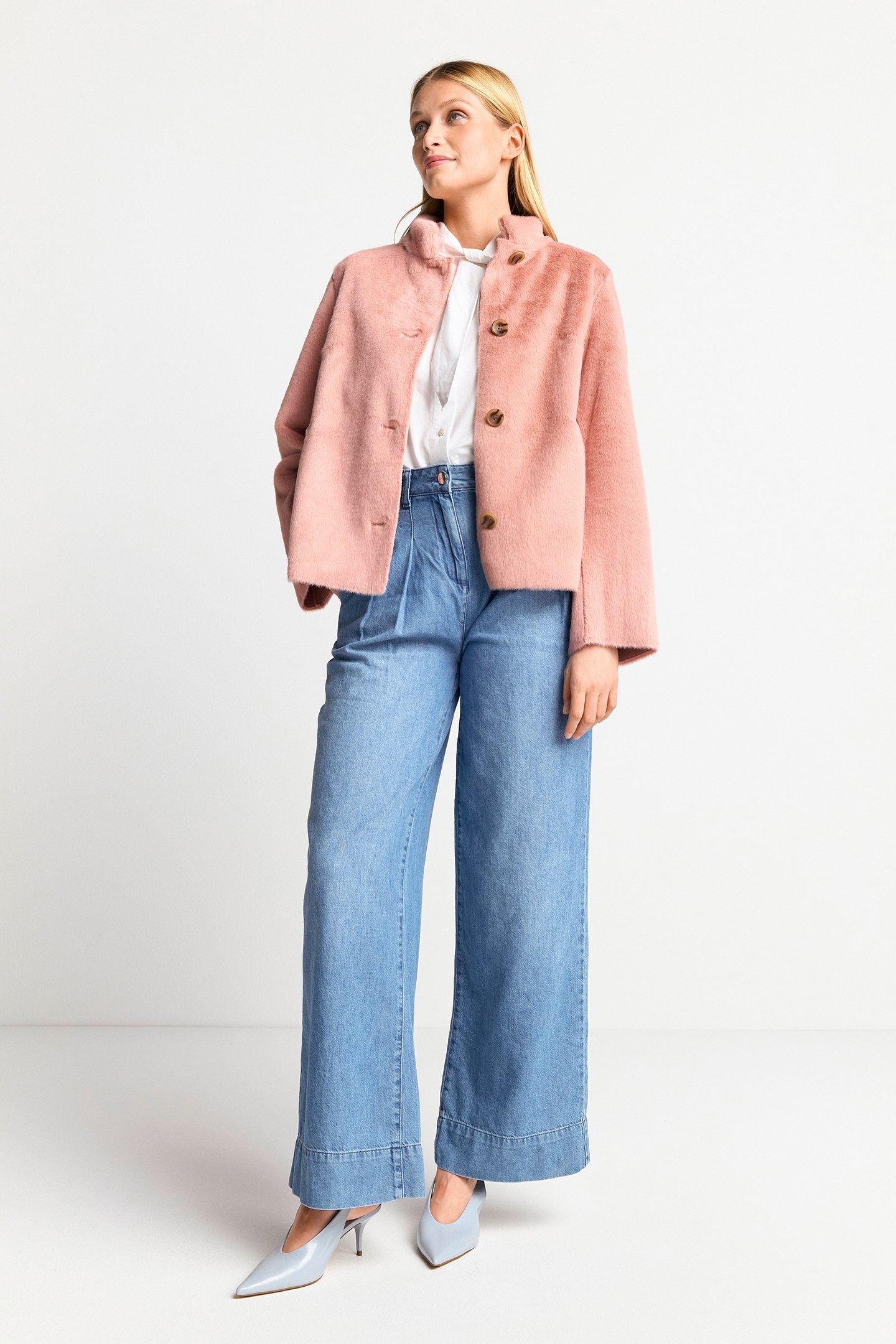 FAKE FUR JACKET ROSE SHADOW 2