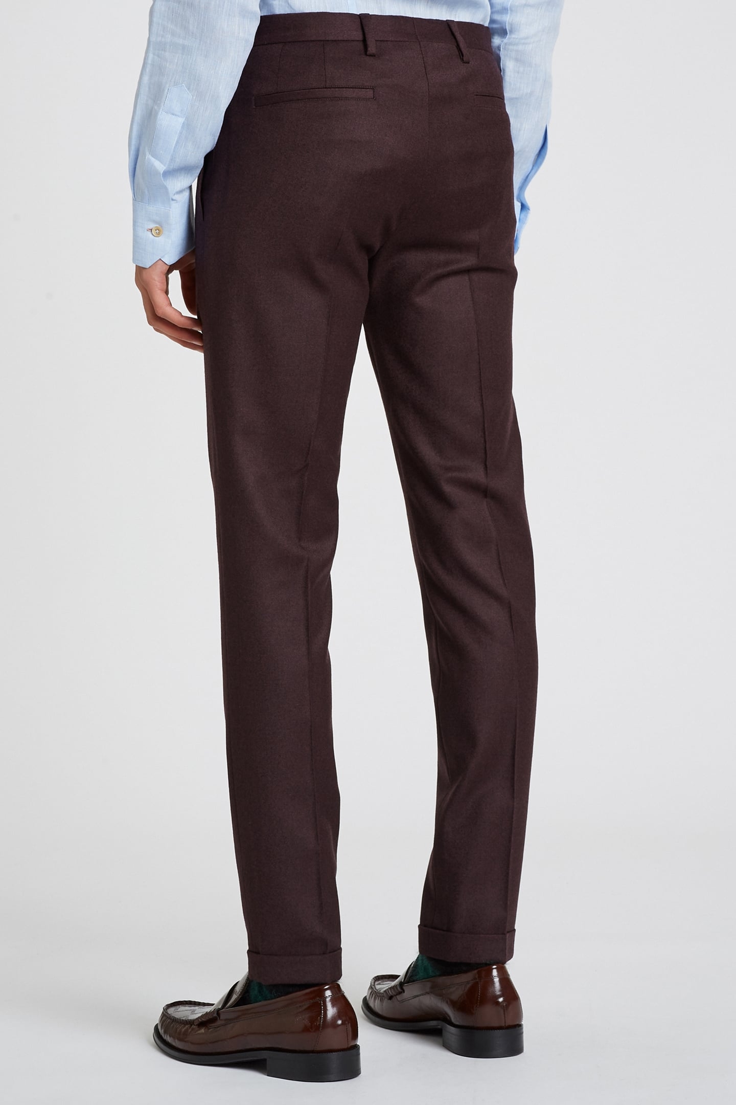 TROUSER VERY DARK RED 2