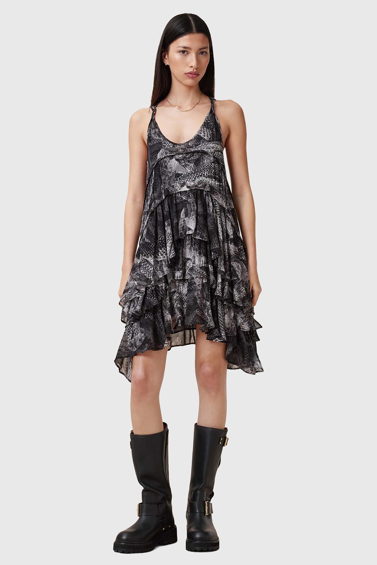 CAVARLY MINI DRESS EVOLVE SLATE GREY 3