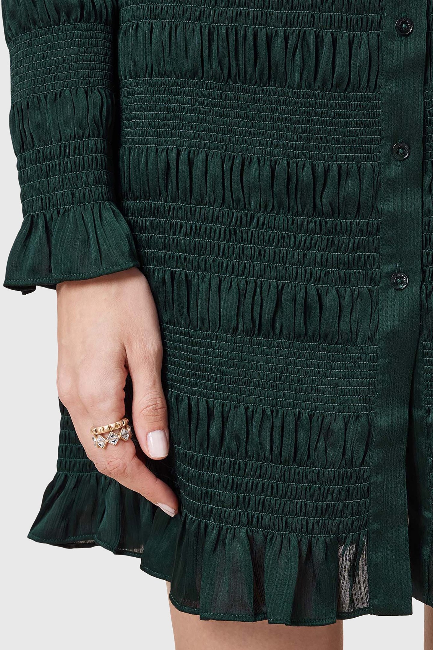 MEG MINI DRESS DARK FOREST GREEN 8