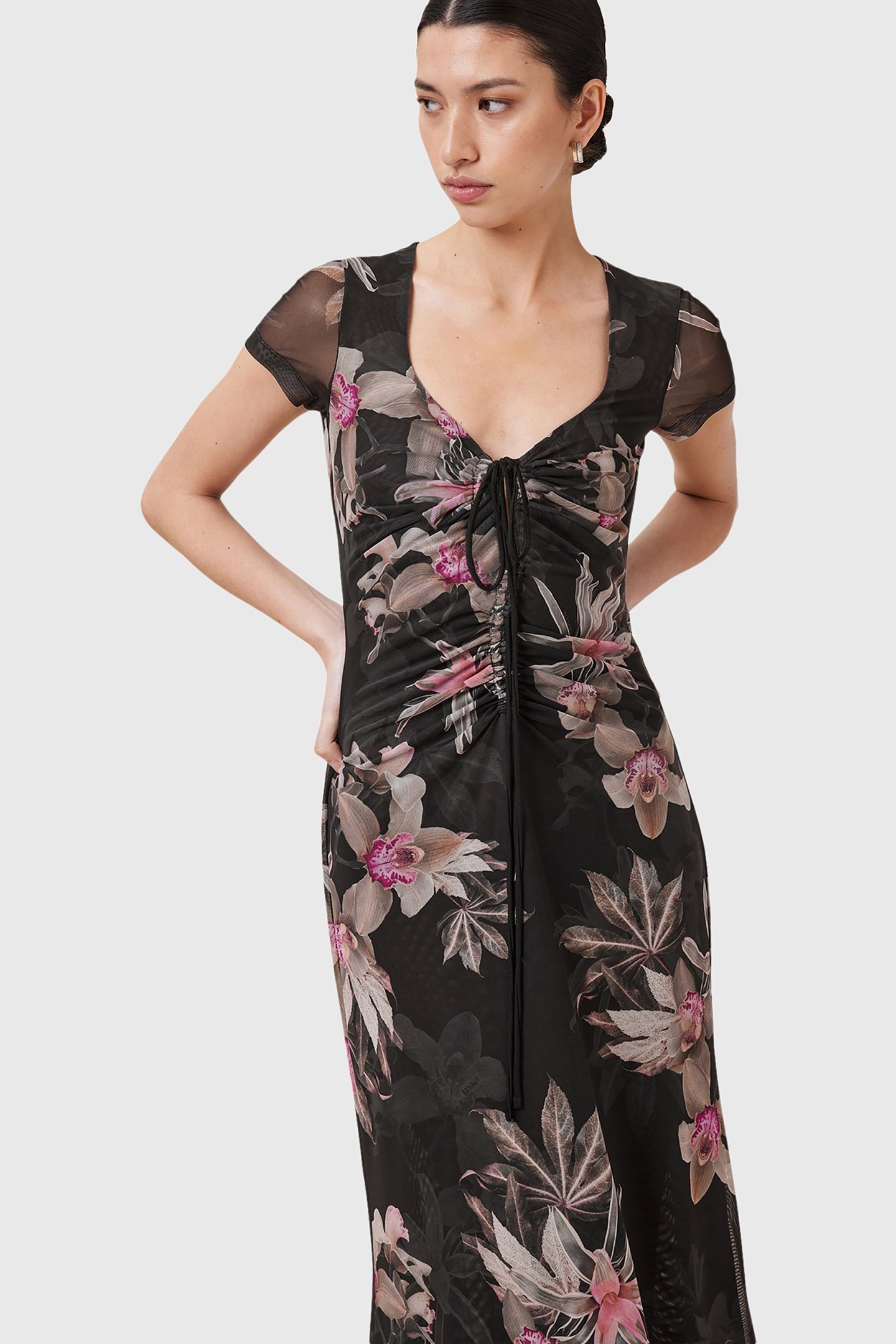 GABBY MESH DRESS ADENA BLACK 5