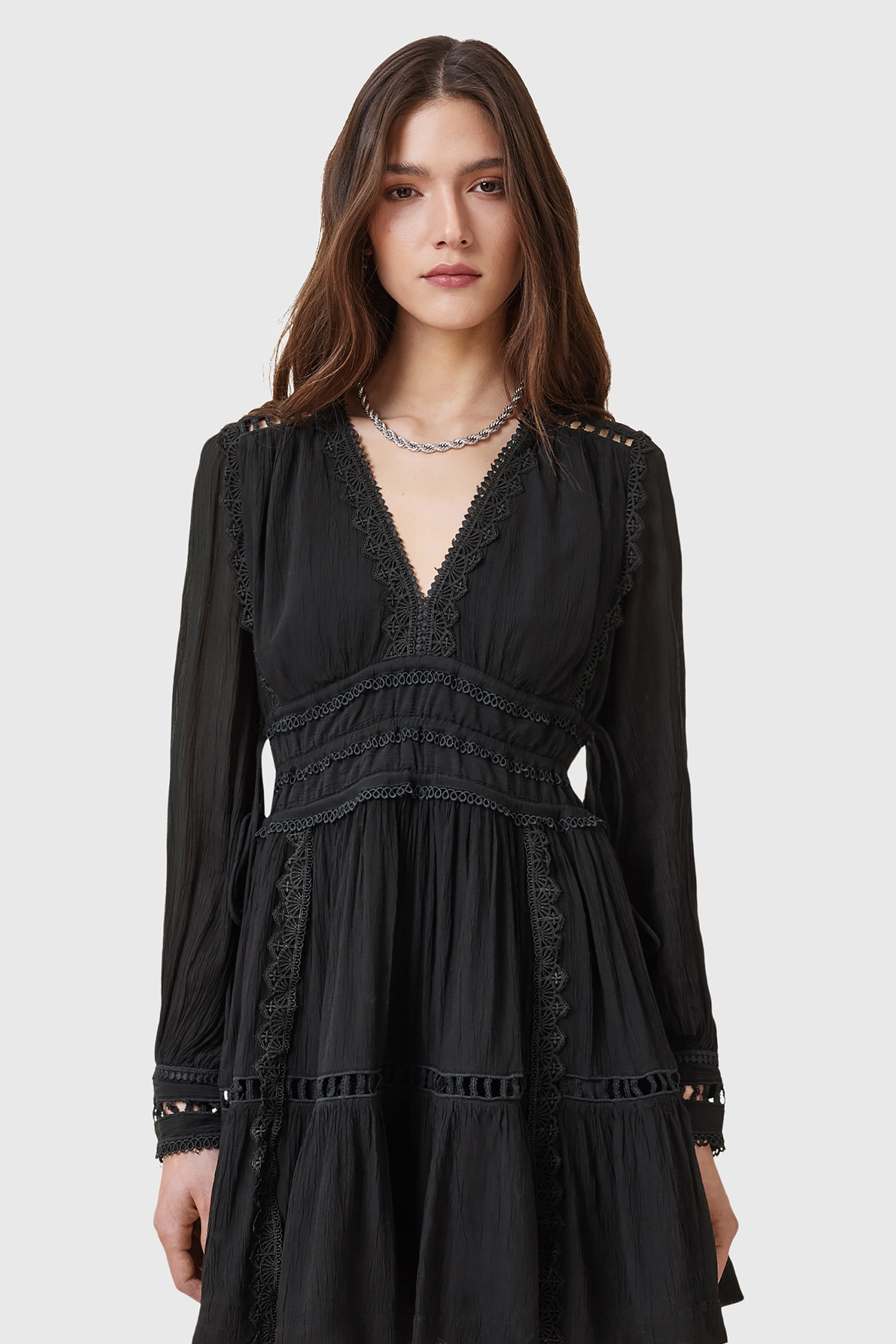 XANTHE LS MINI DRESS BLACK 4