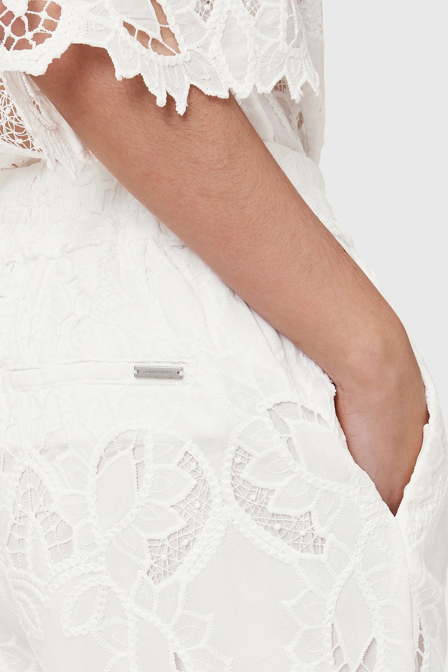 CHARLI EMB TROUSER SNOW WHITE 8