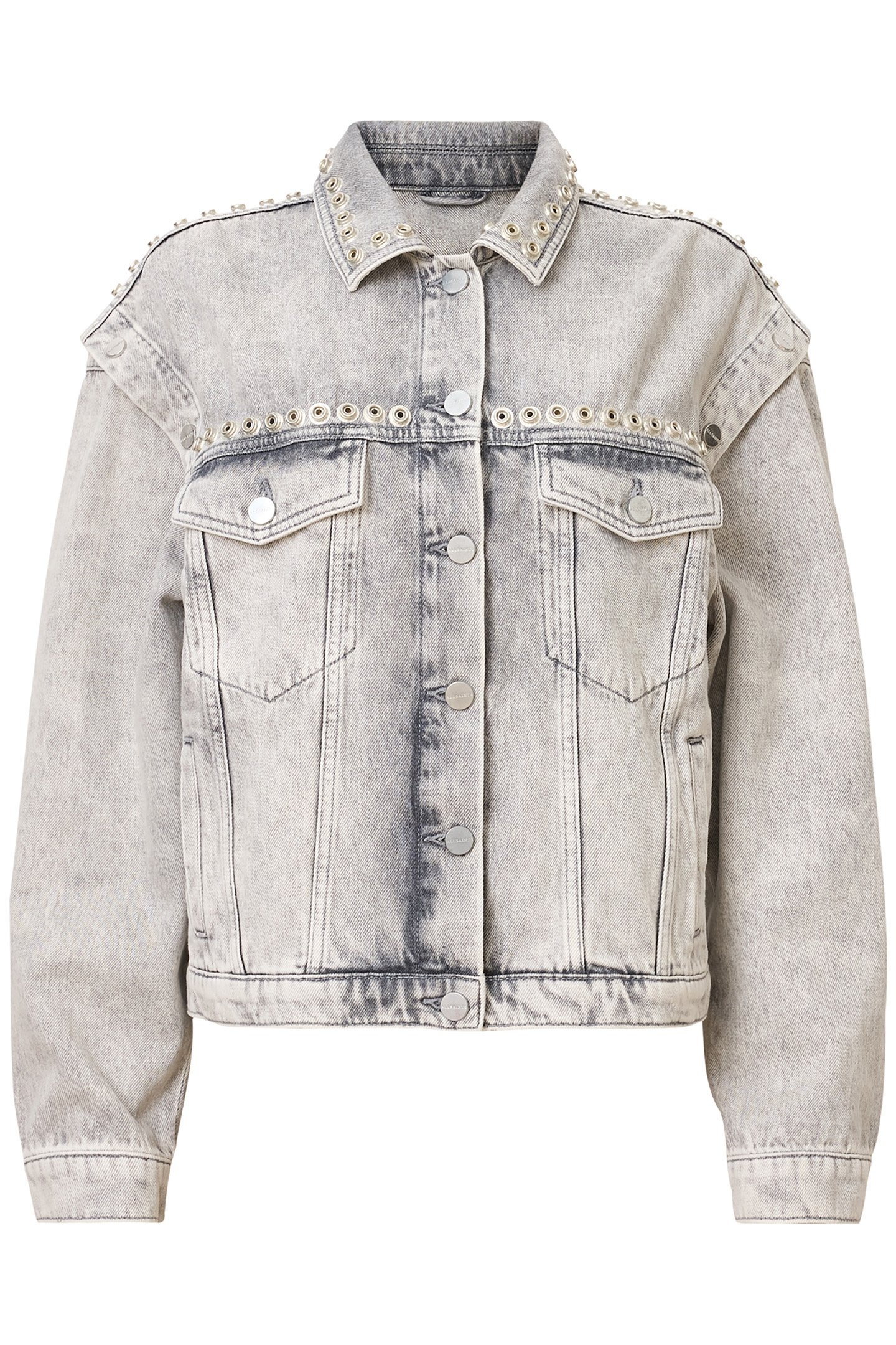 CHLO STUD JACKET WASHED GREY 4
