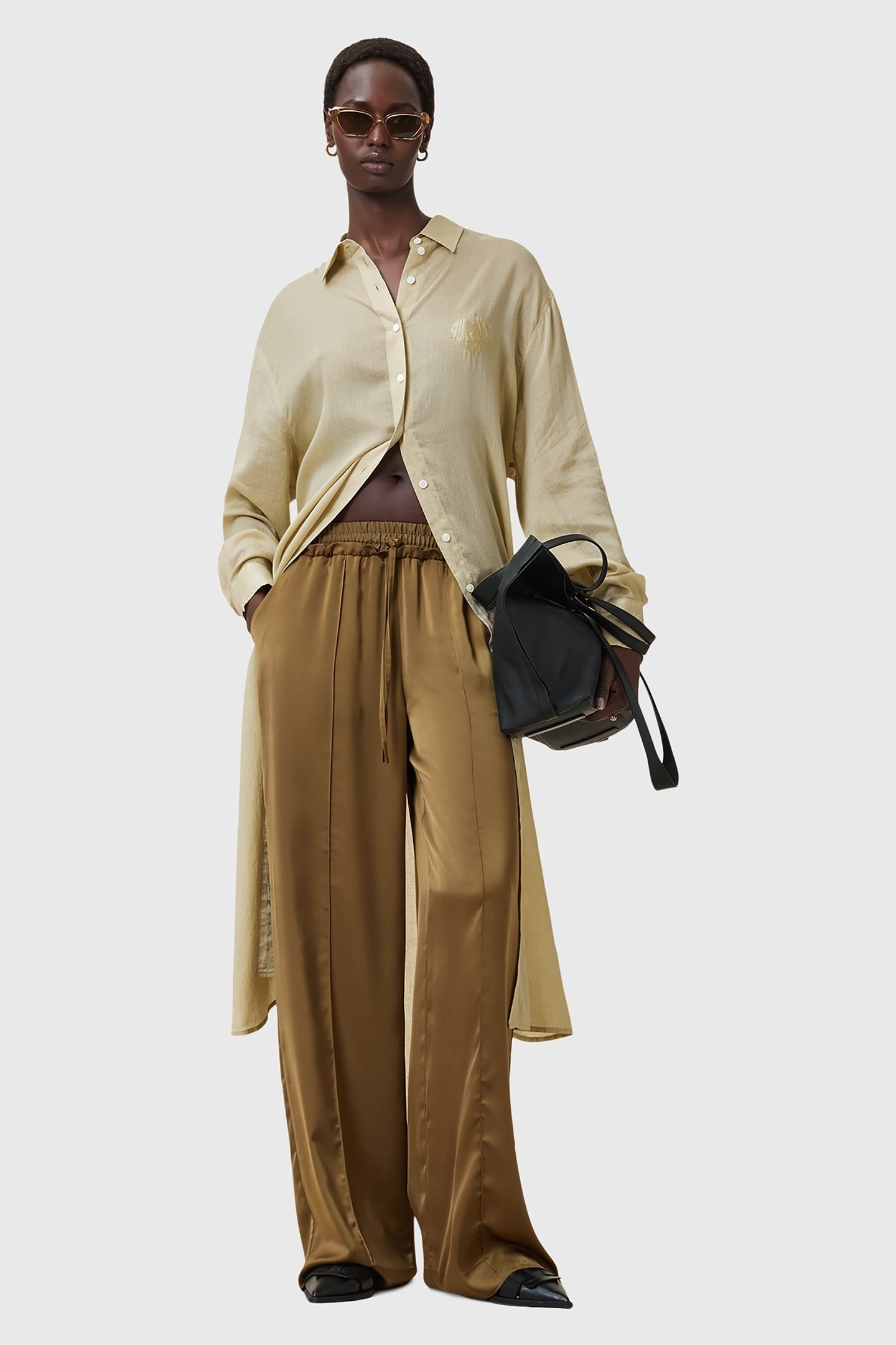 EZRA SHIRT DRESS OLIVE YELLOW 4